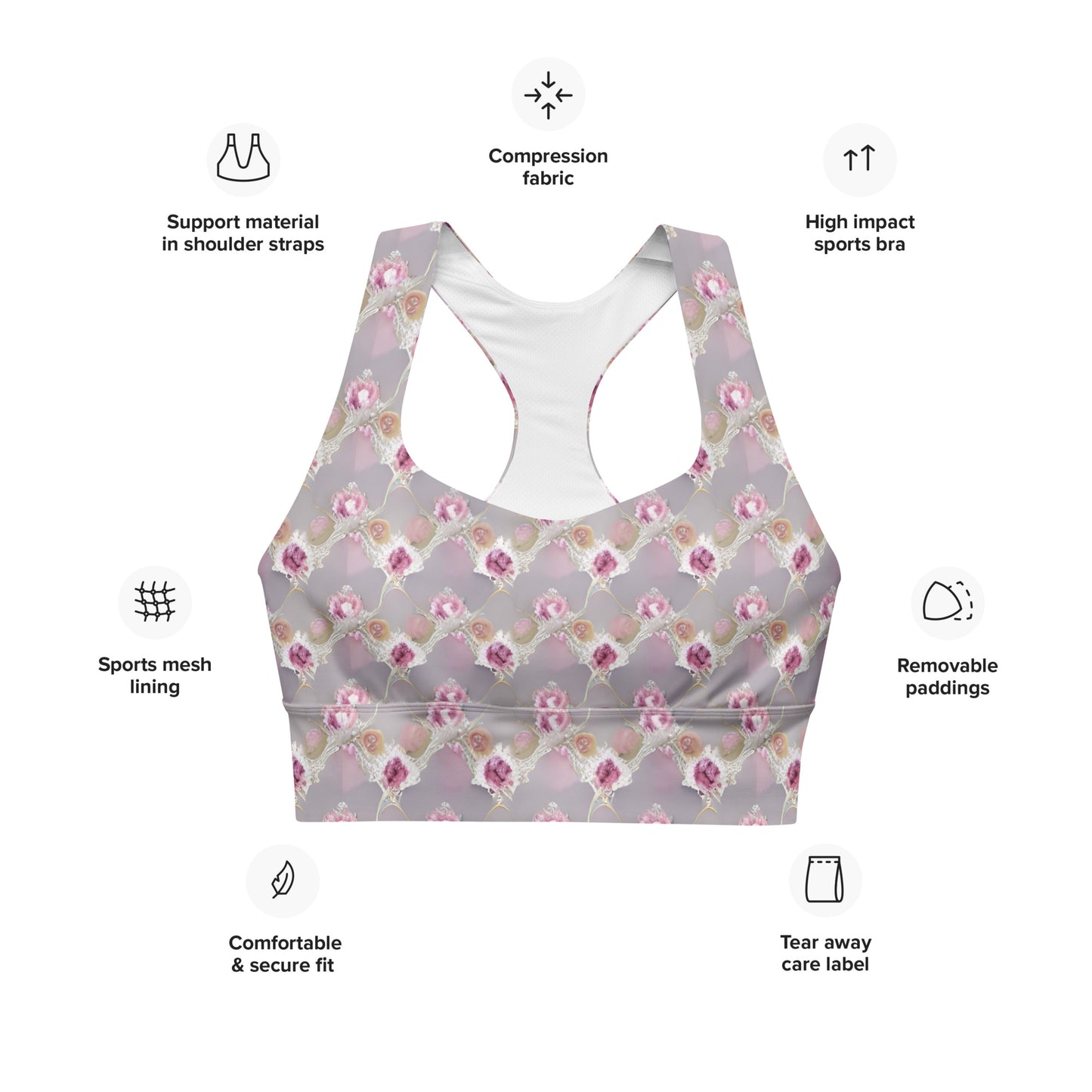 Longline sports bra