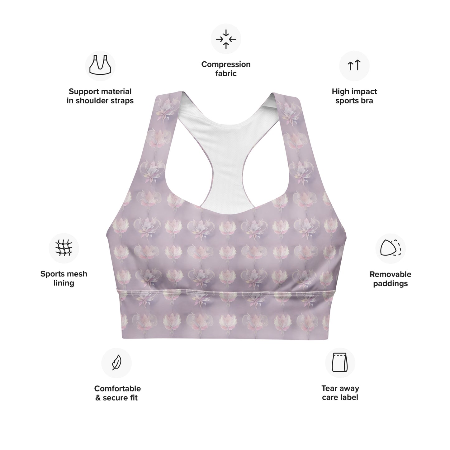 Longline sports bra