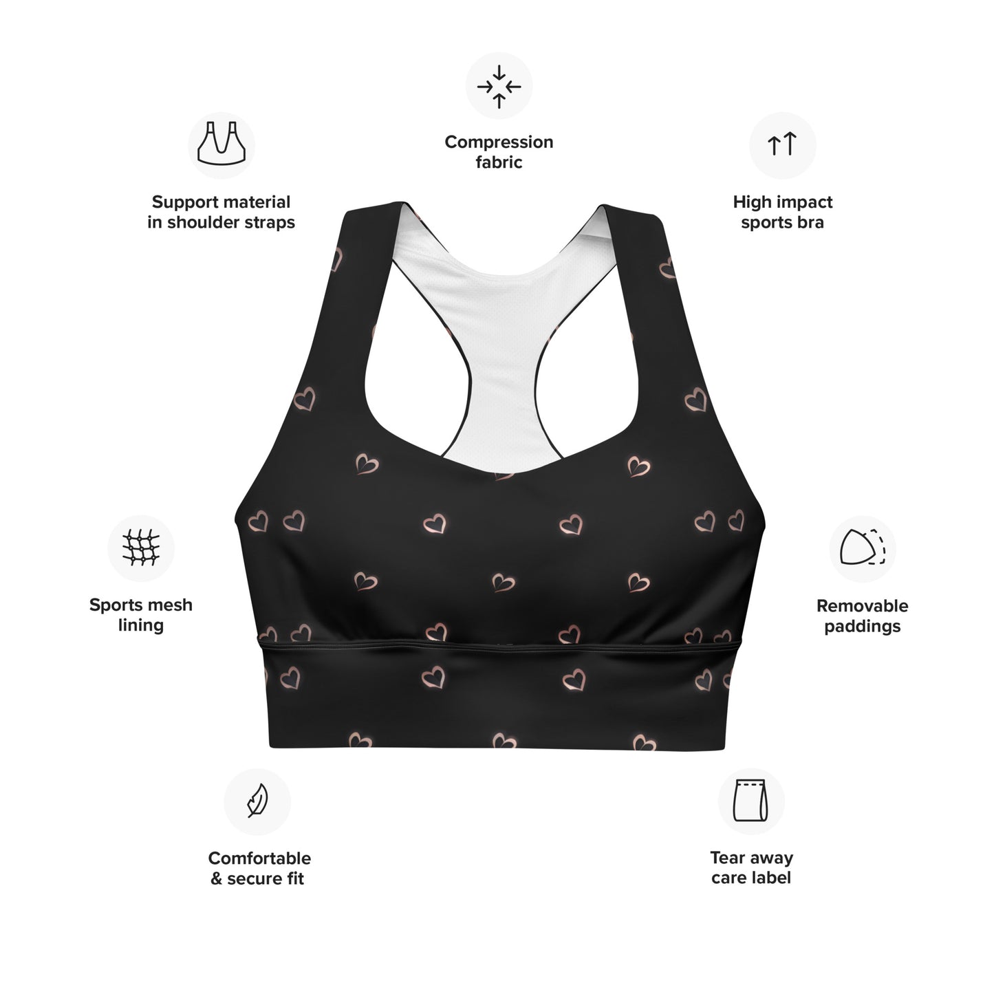 Longline sports bra