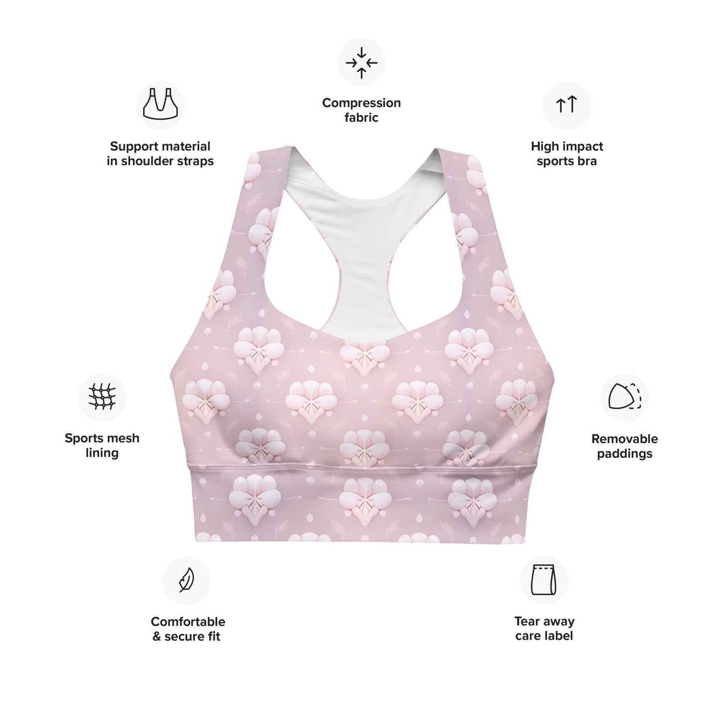 Longline sports bra