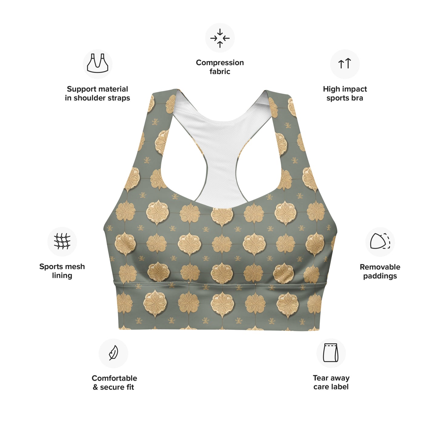 Longline sports bra