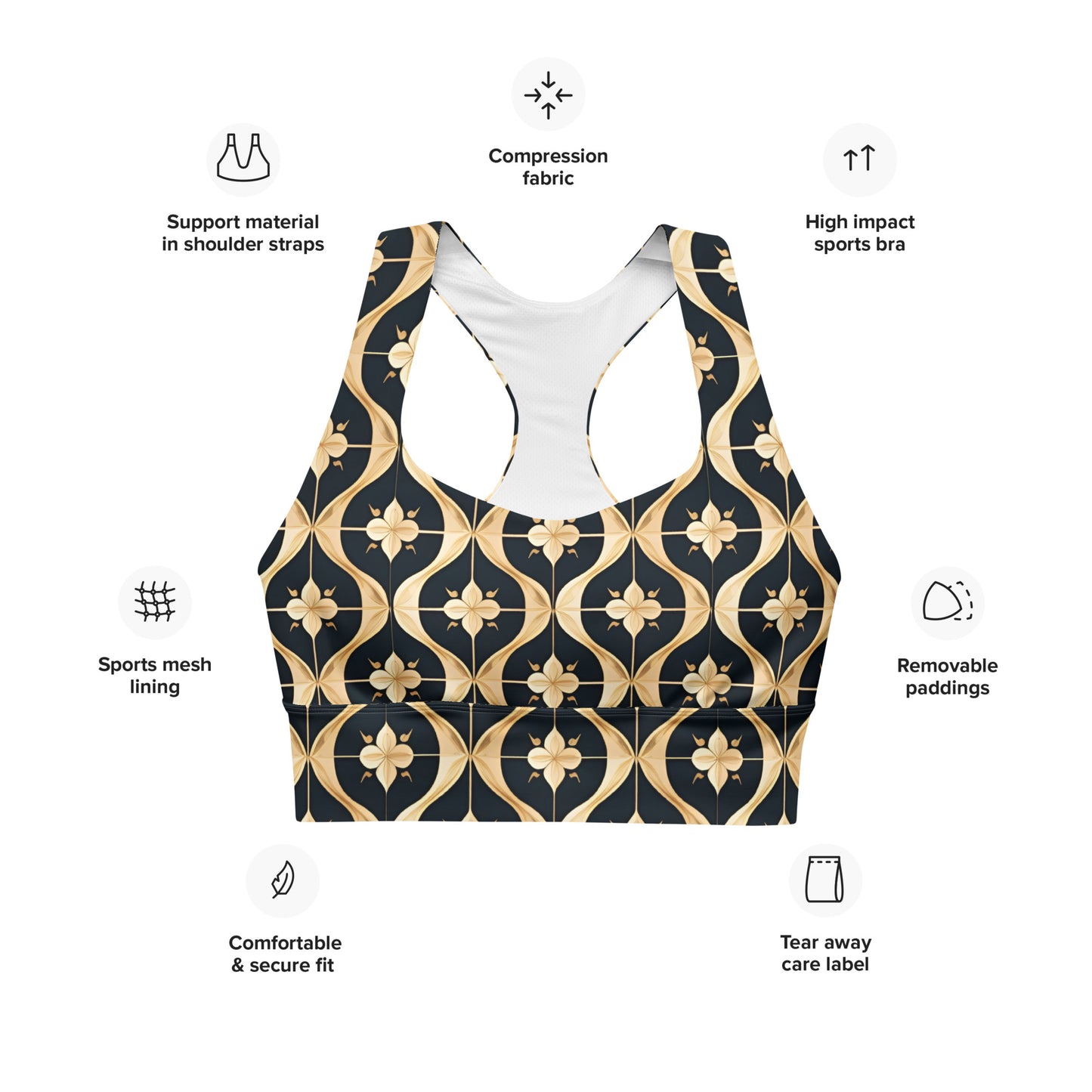 Longline sports bra