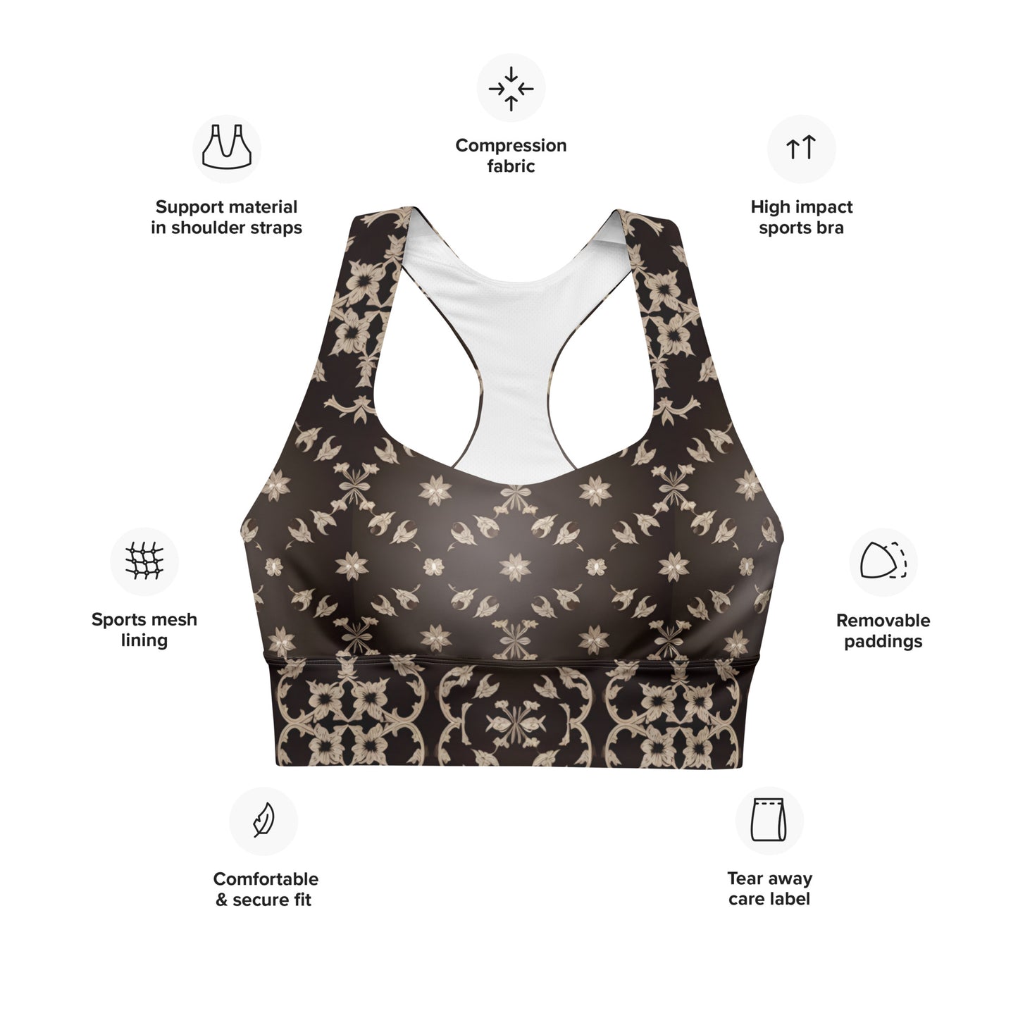 Longline sports bra