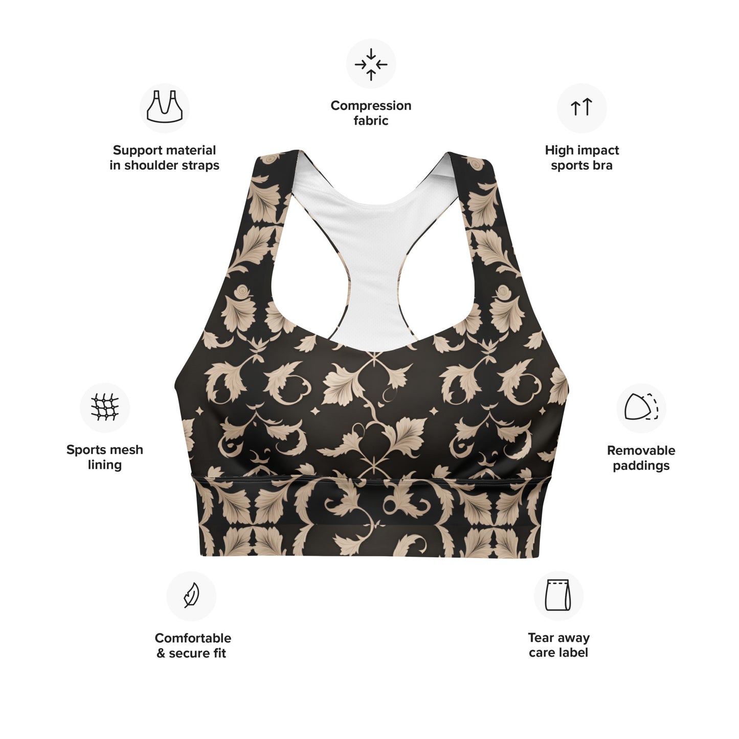 Longline sports bra