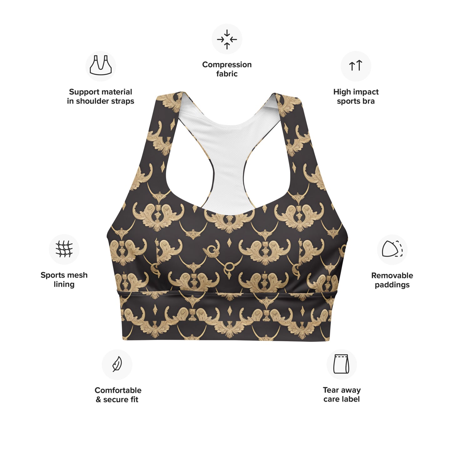 Longline sports bra