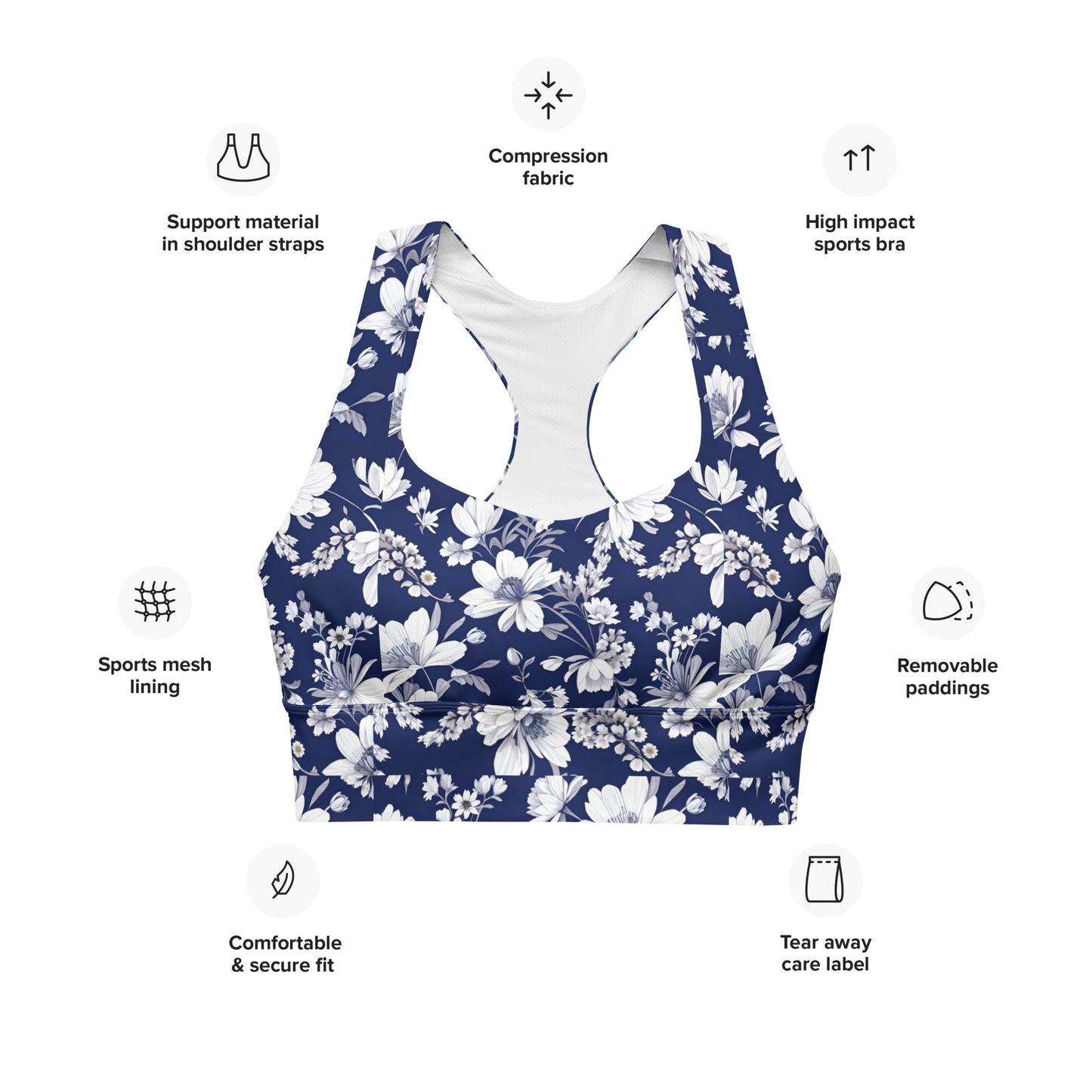 Longline sports bra