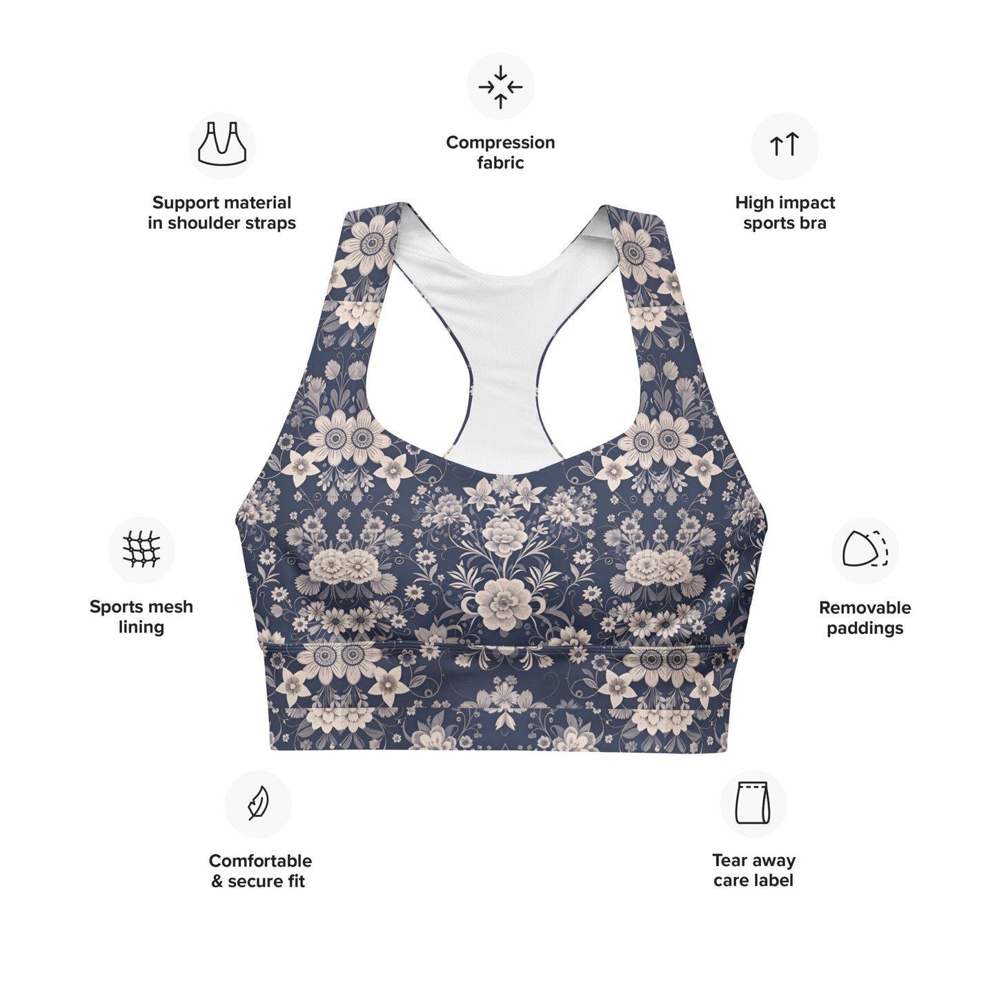 Longline sports bra