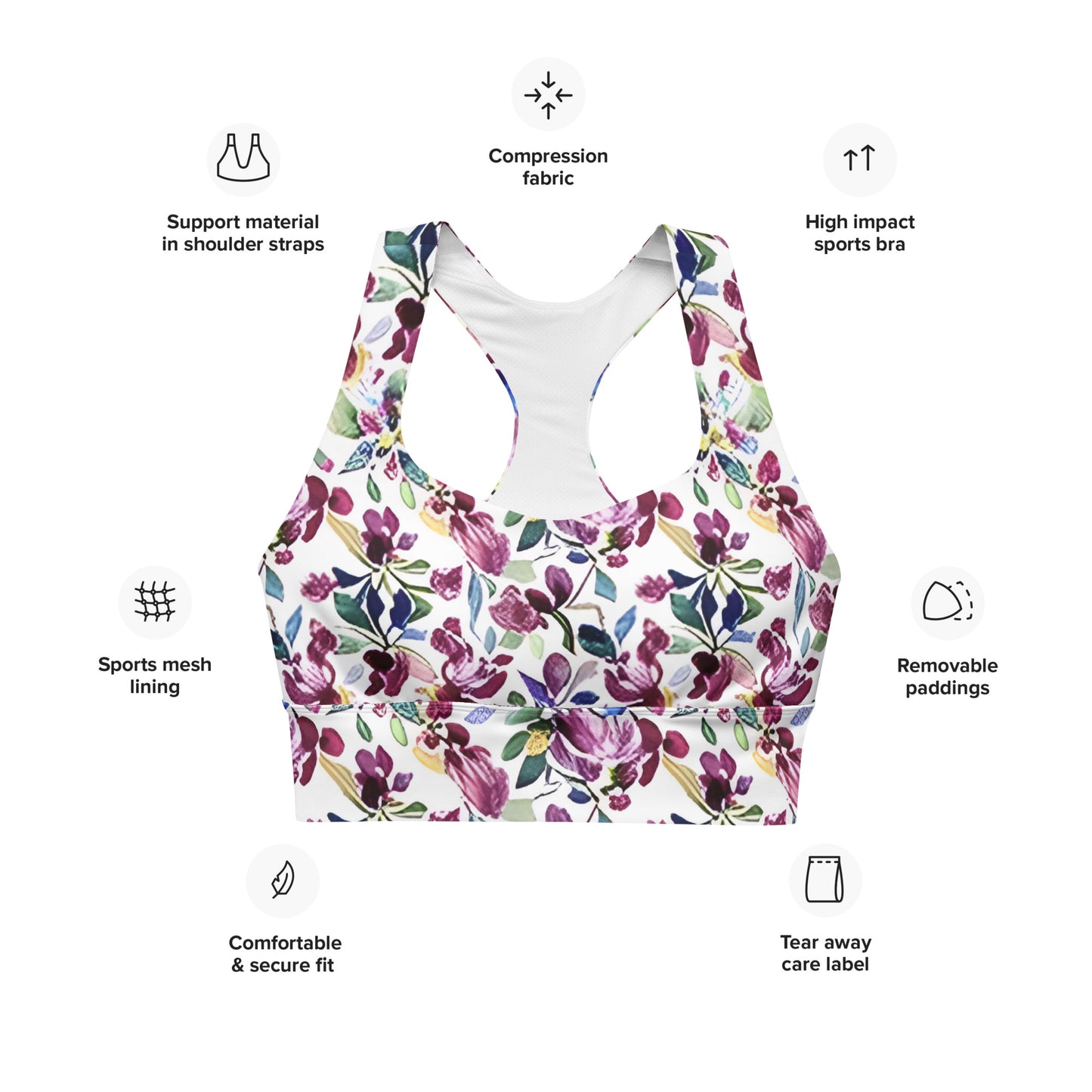 Longline sports bra