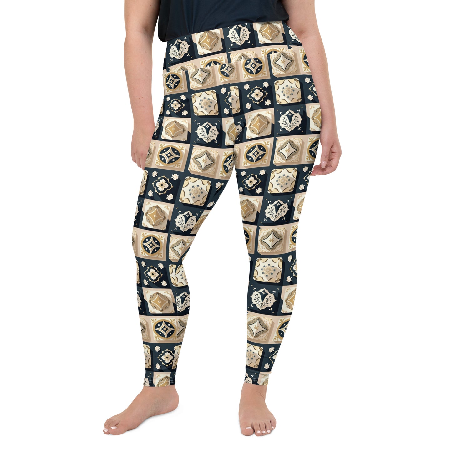 All-Over Print Plus Size Leggings