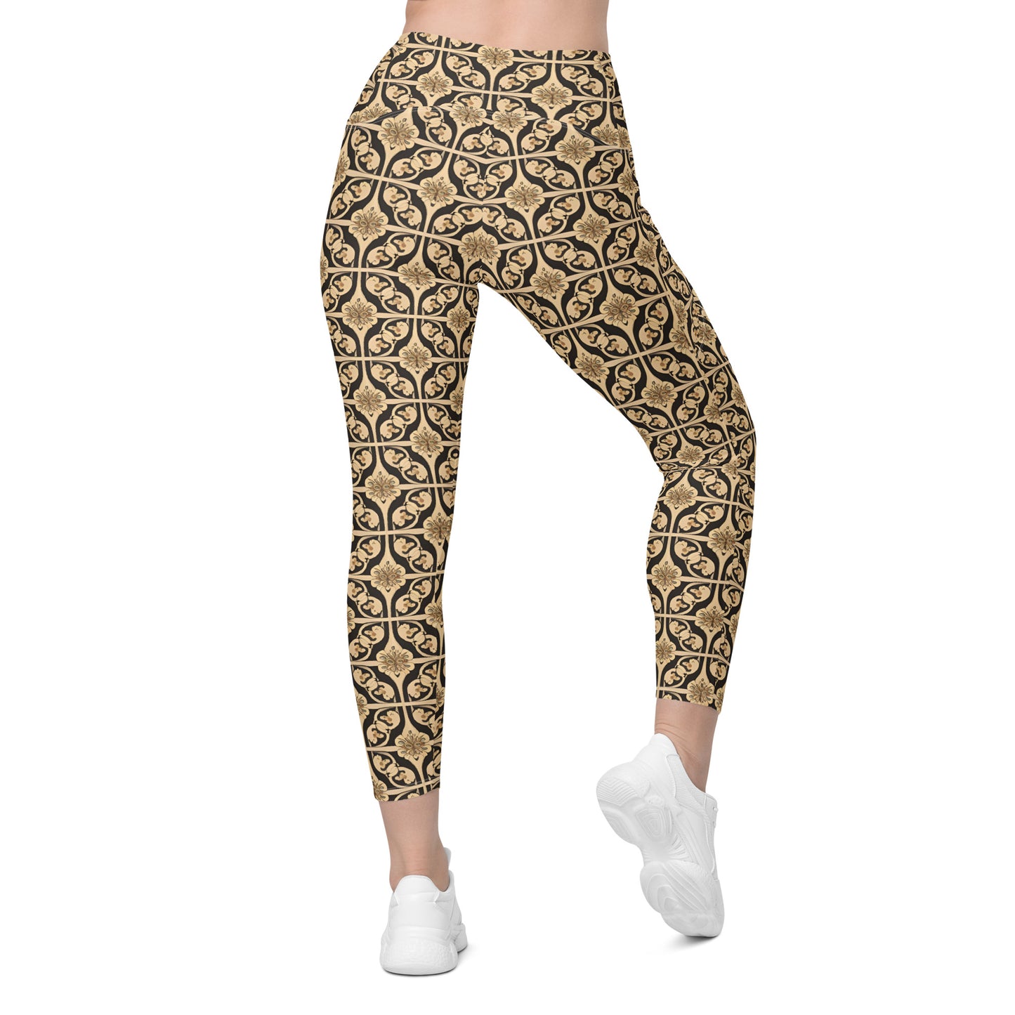 Crossover leggings with pockets