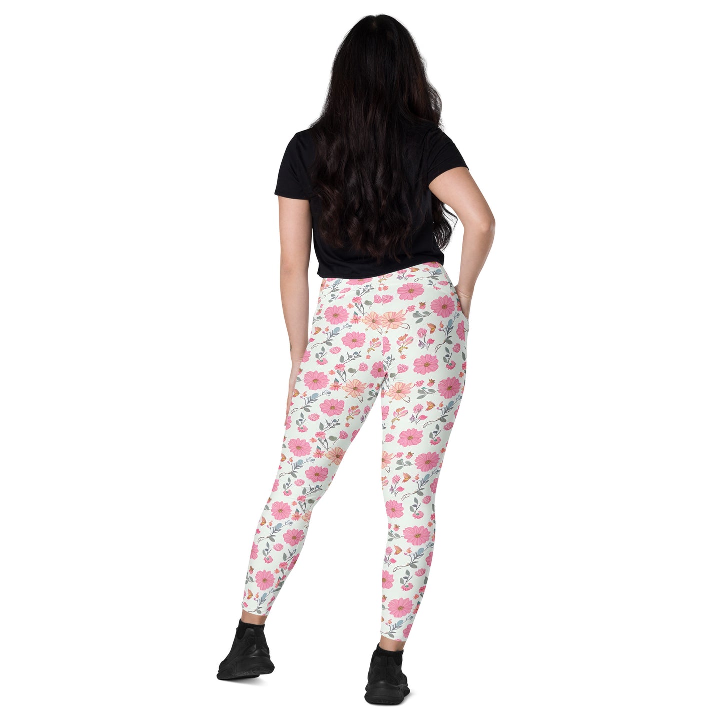 Crossover leggings with pockets