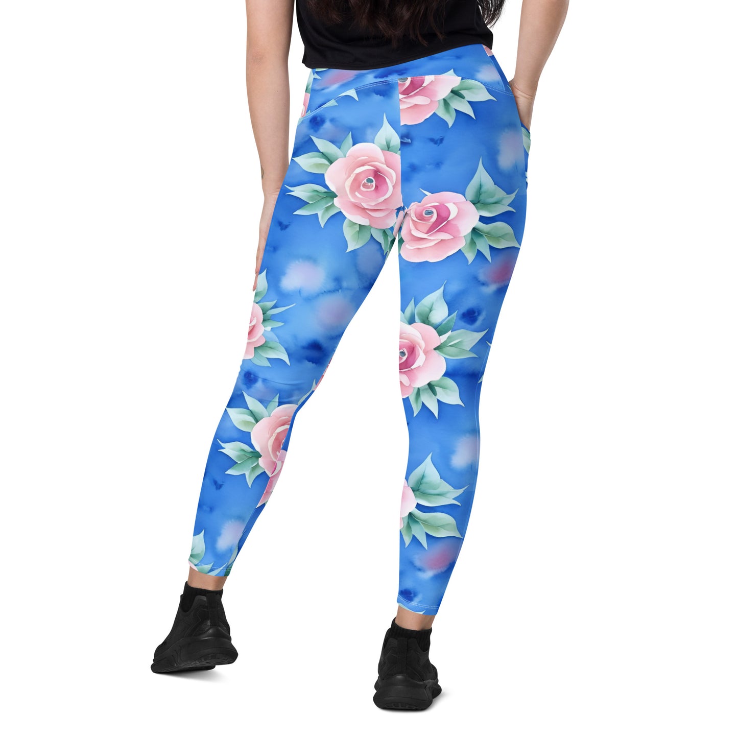 Crossover leggings with pockets