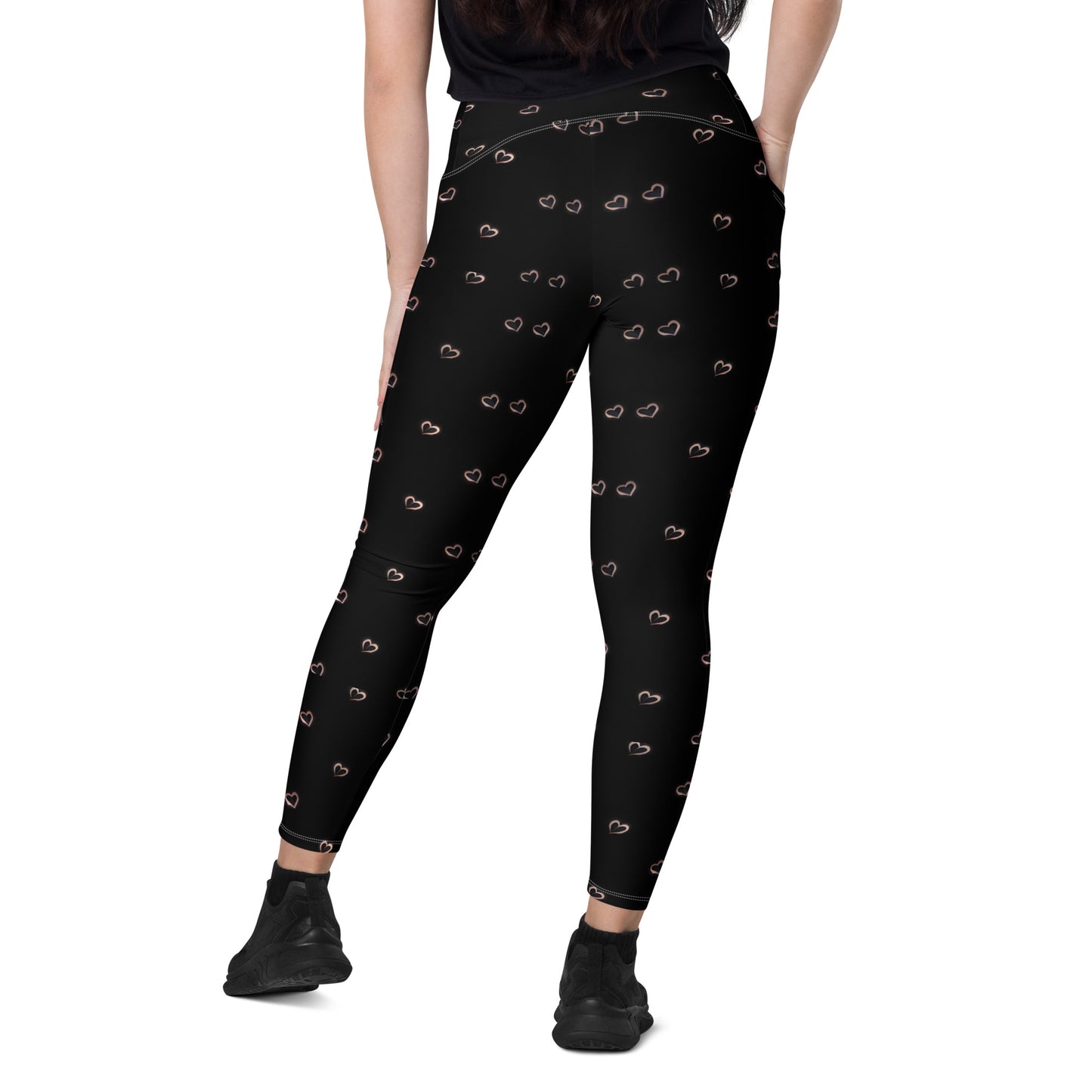 Crossover leggings with pockets