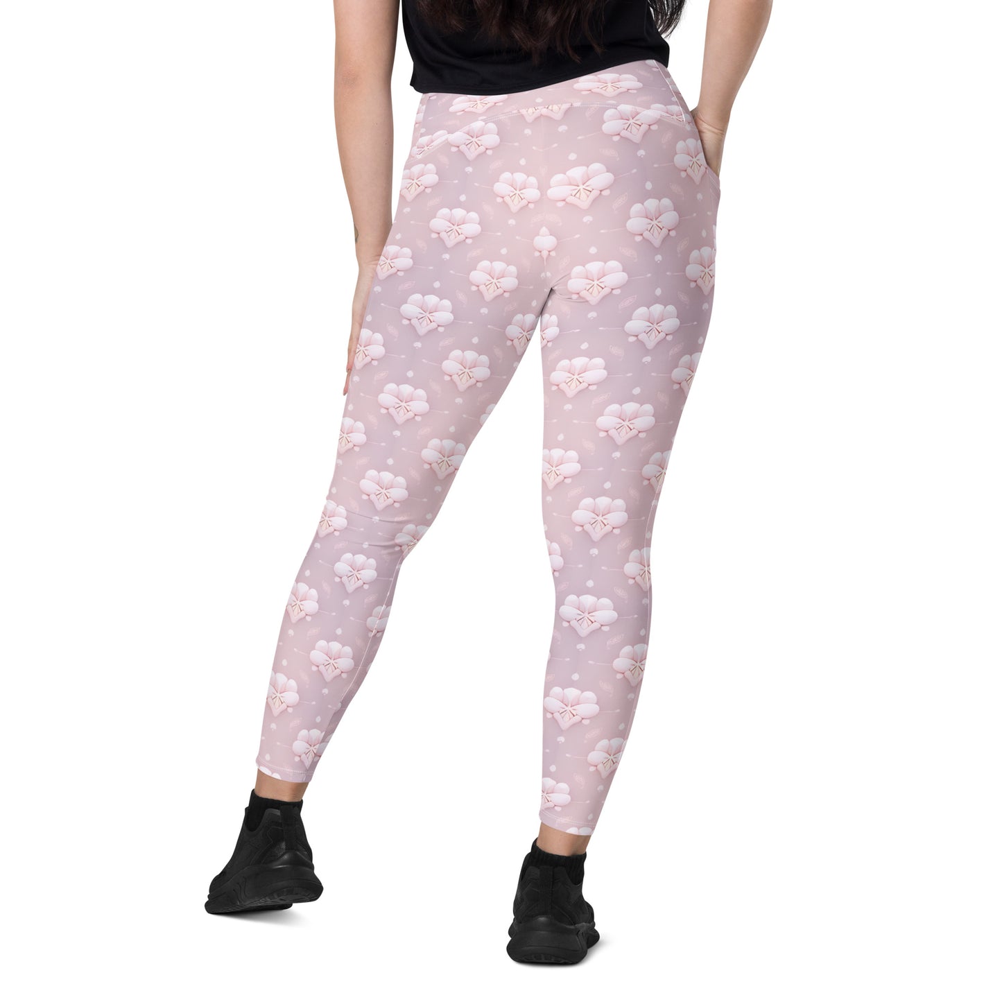 Crossover leggings with pockets