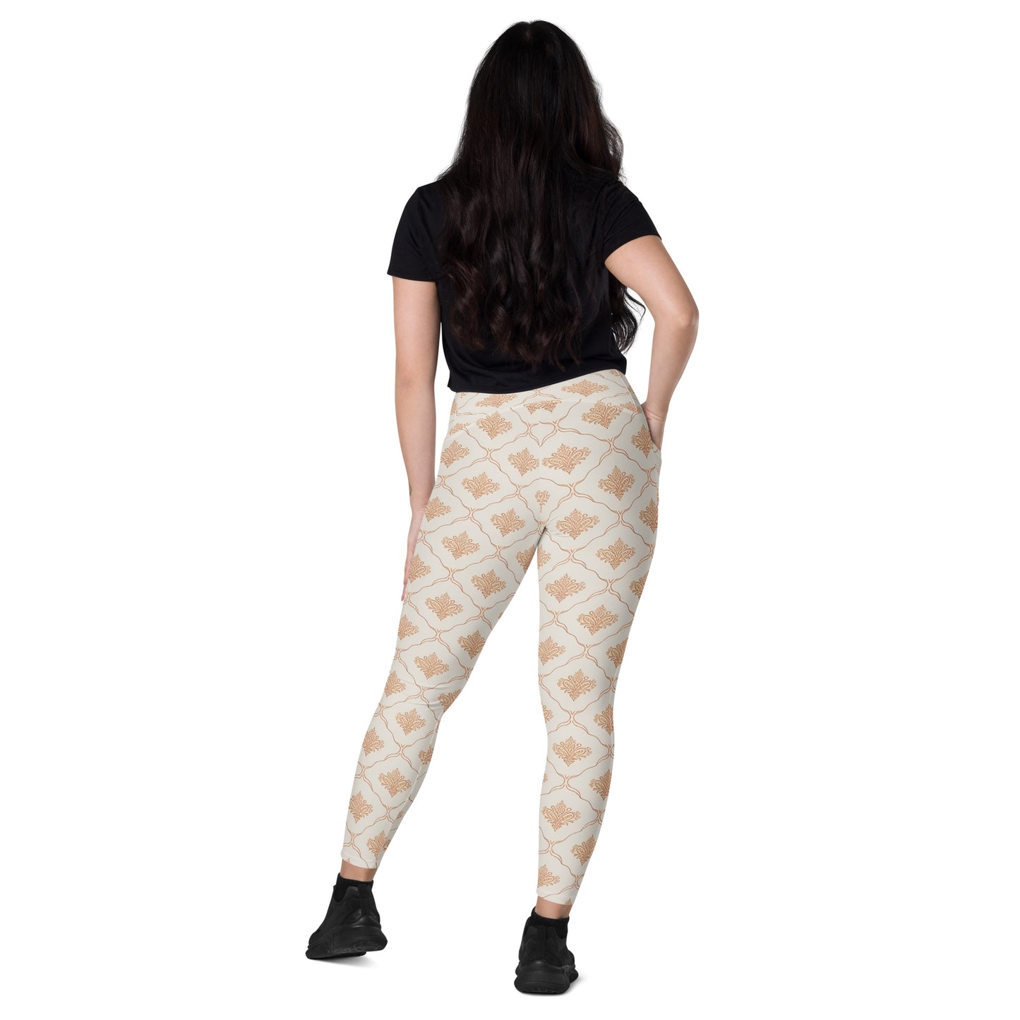 Crossover leggings with pockets