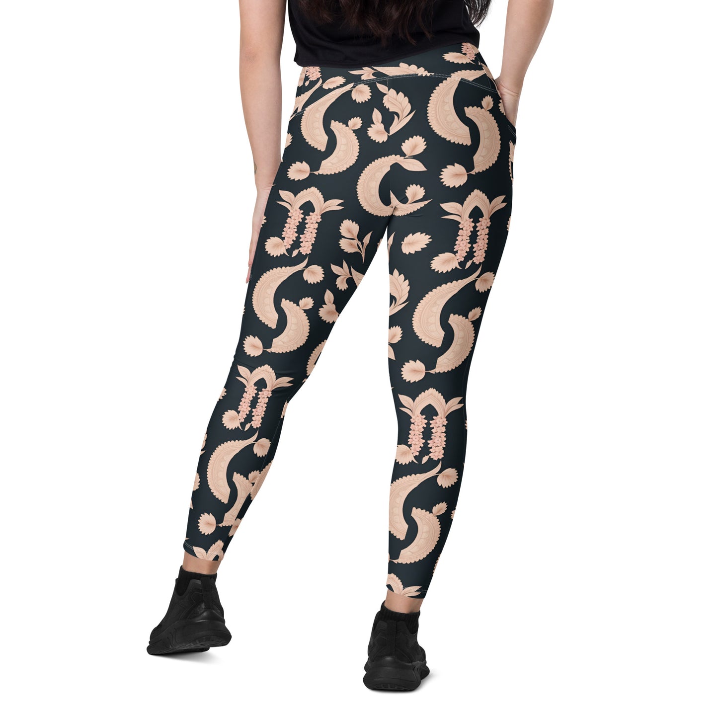 Crossover leggings with pockets