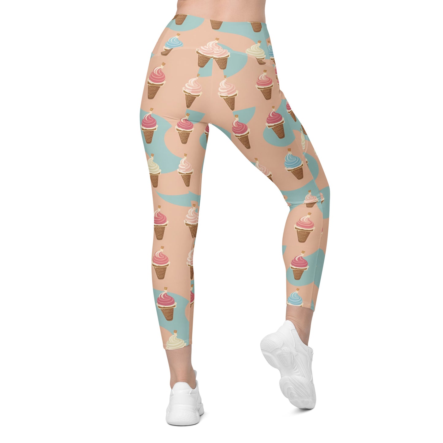 Crossover leggings with pockets