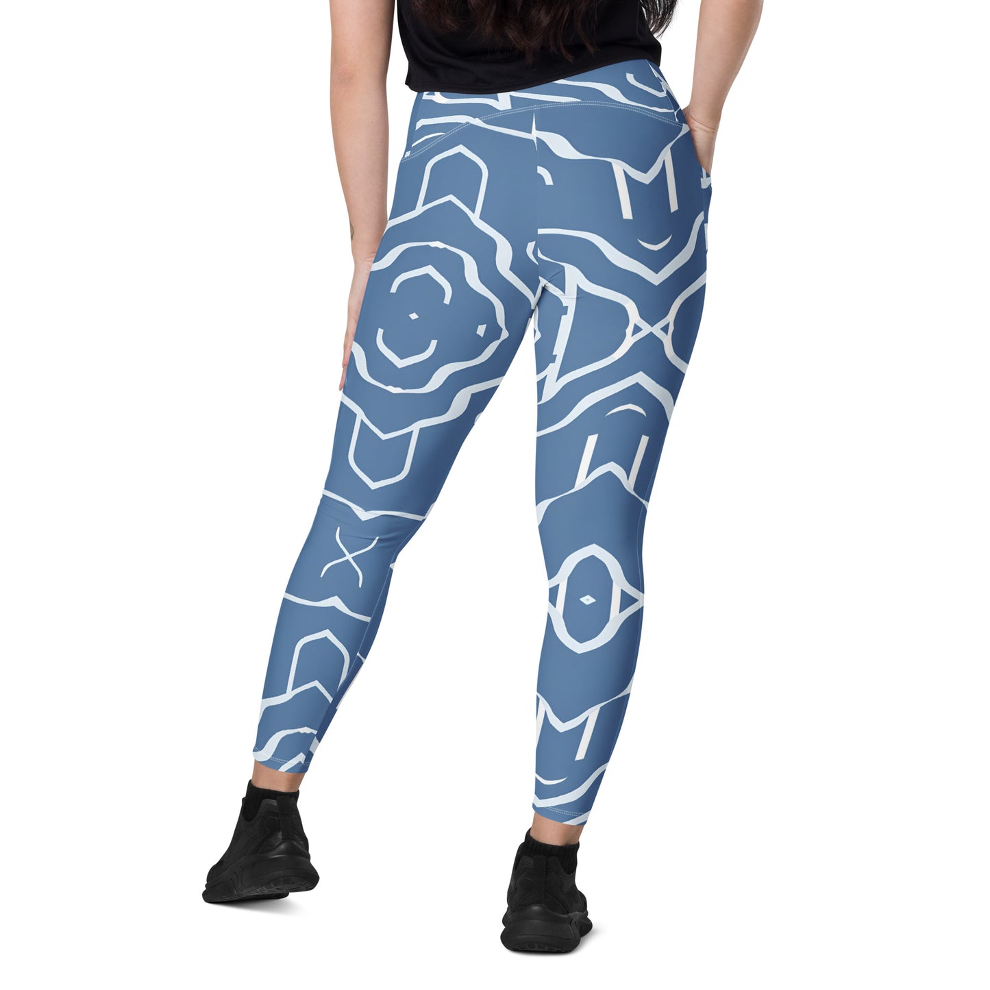 Crossover leggings with pockets