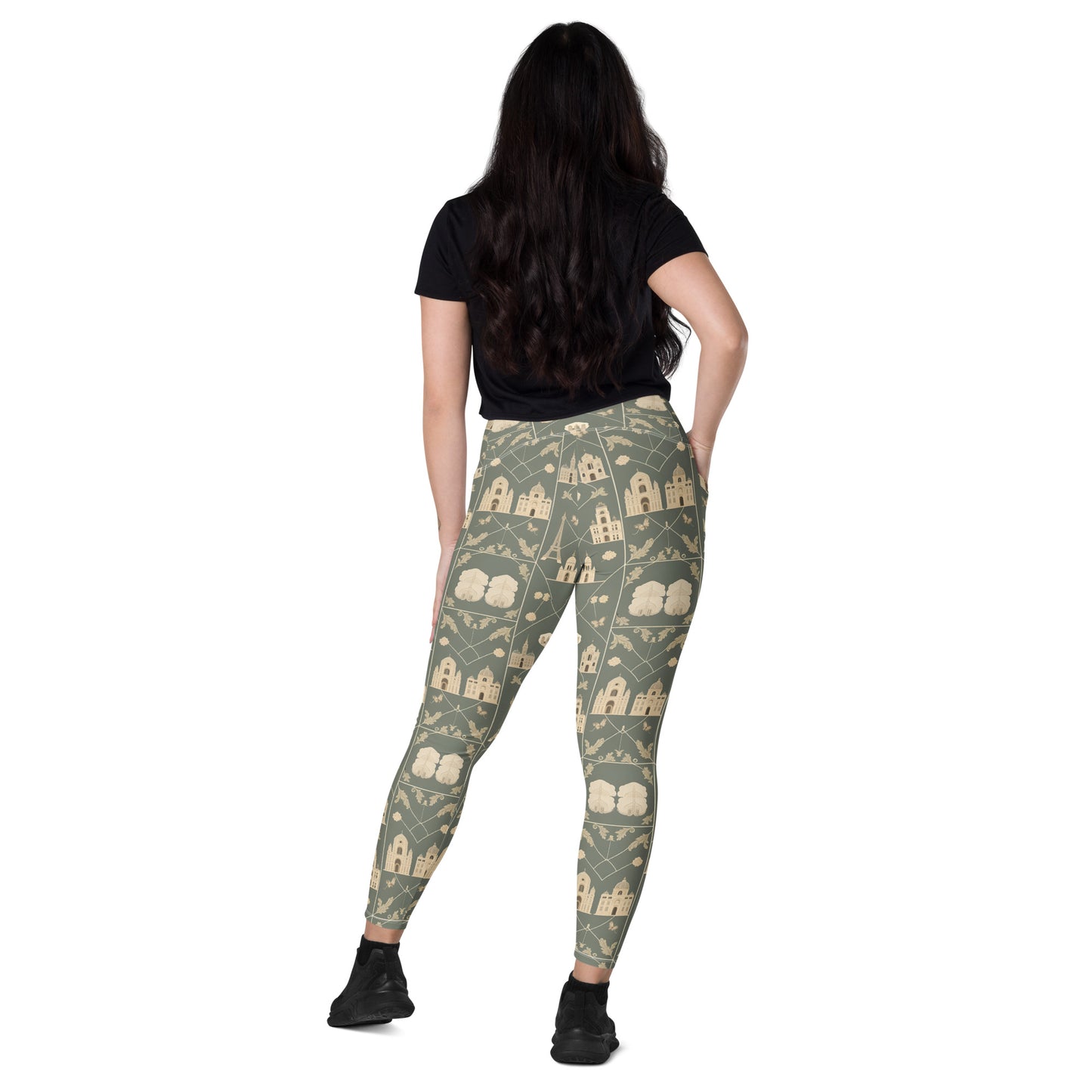 Crossover leggings with pockets