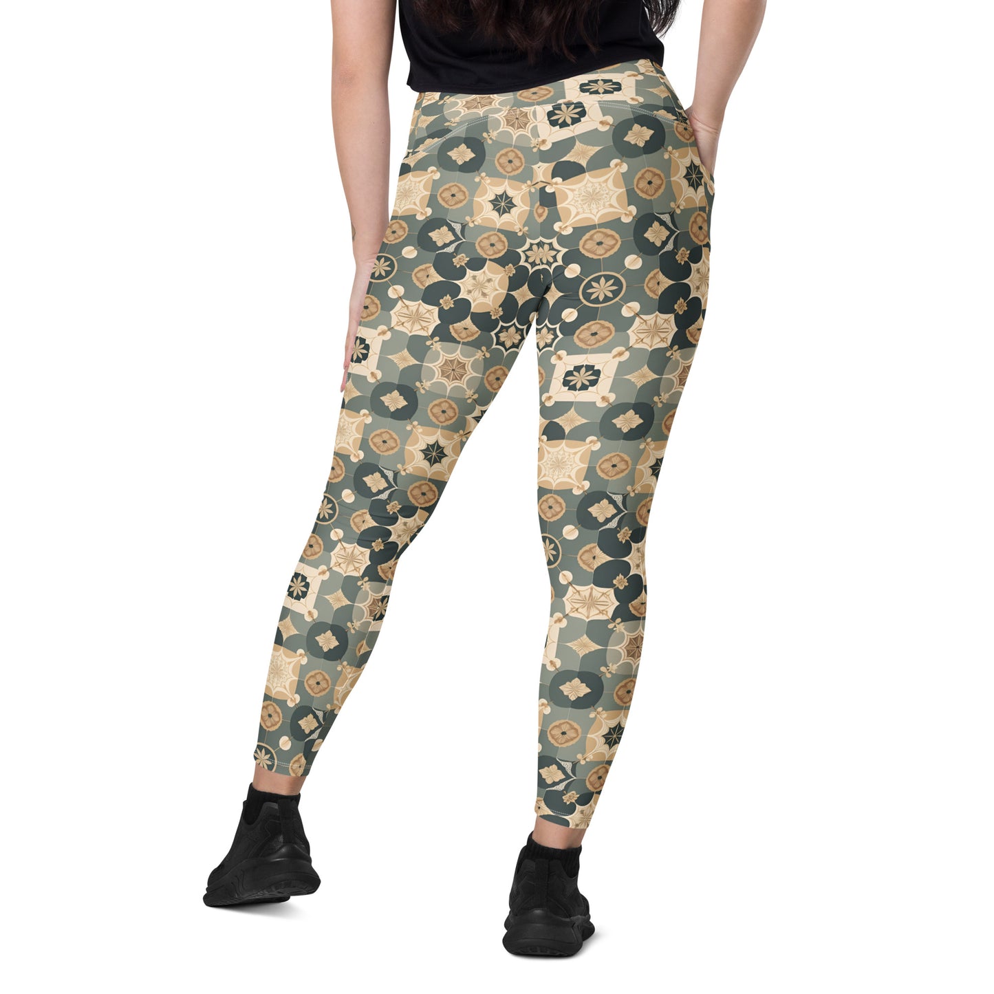 Crossover leggings with pockets