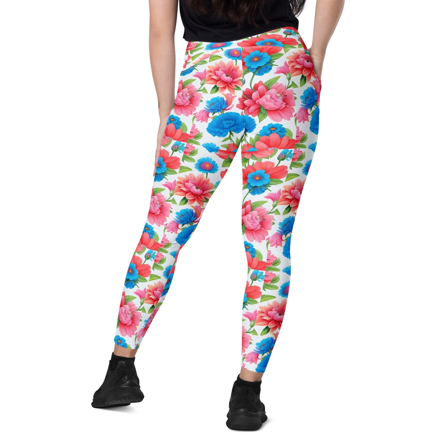 Crossover leggings with pockets