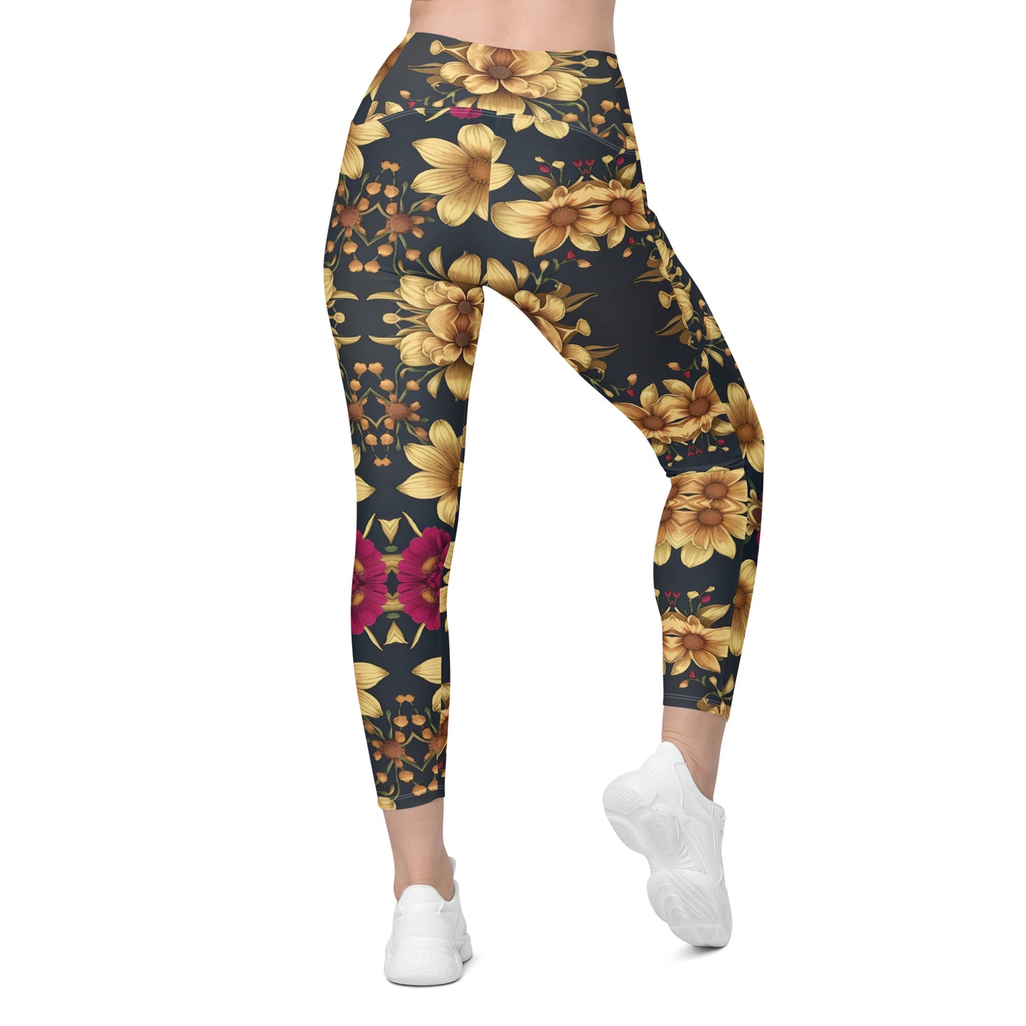 Crossover leggings with pockets