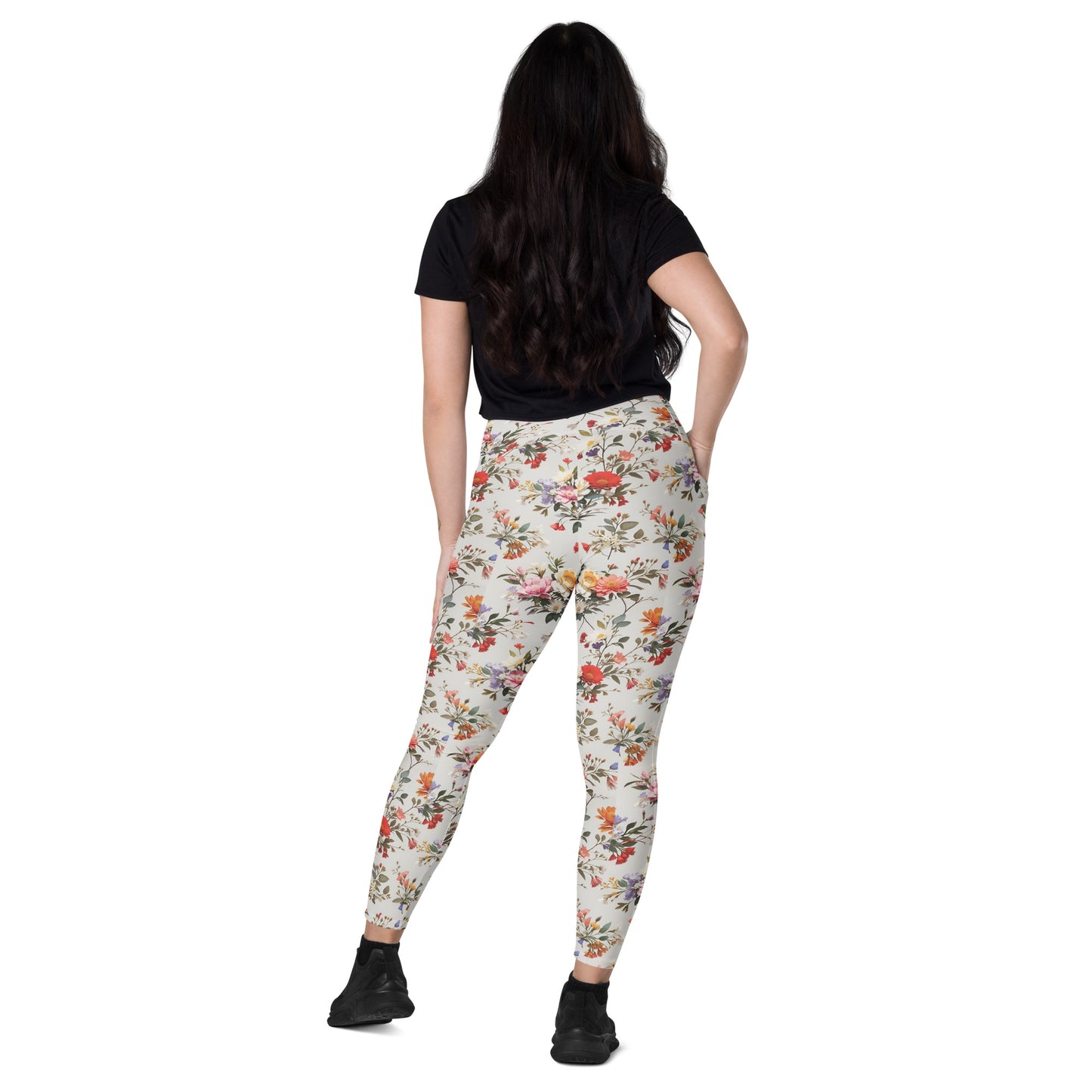 Crossover leggings with pockets