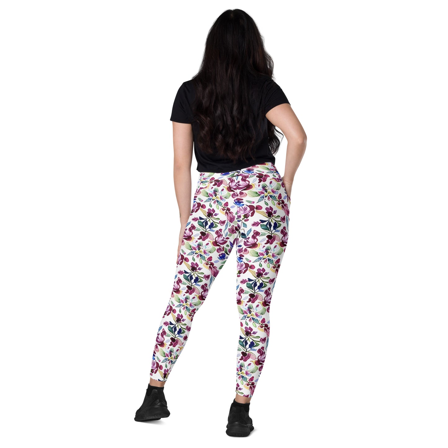 Crossover leggings with pockets