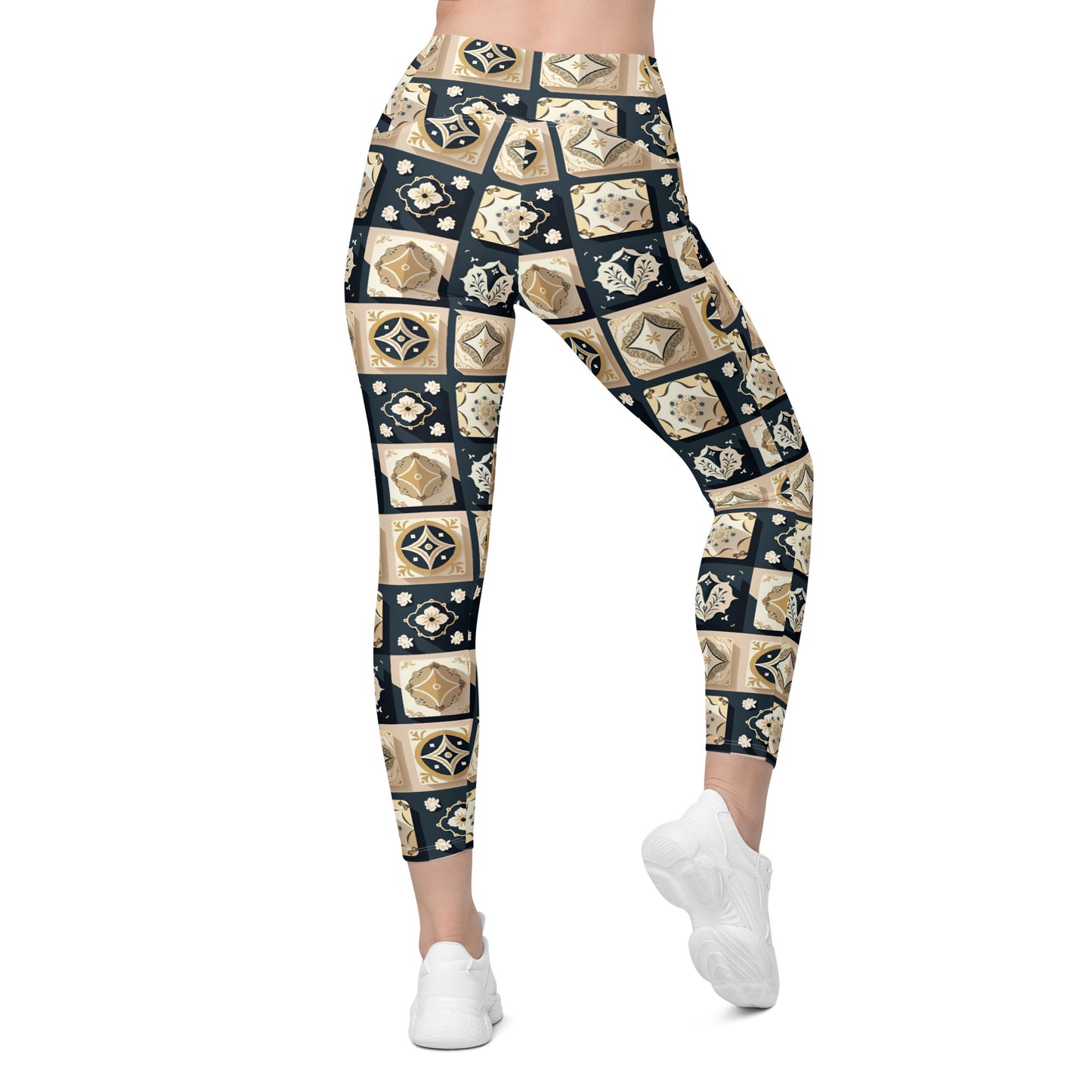 Crossover leggings with pockets