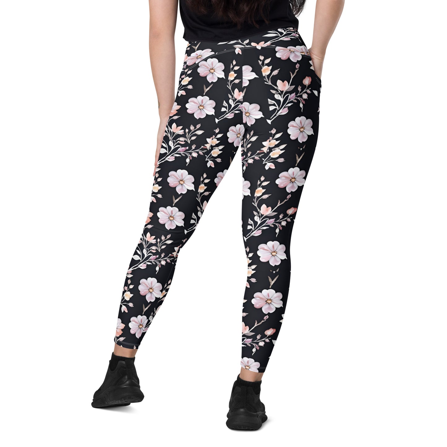 Crossover leggings with pockets