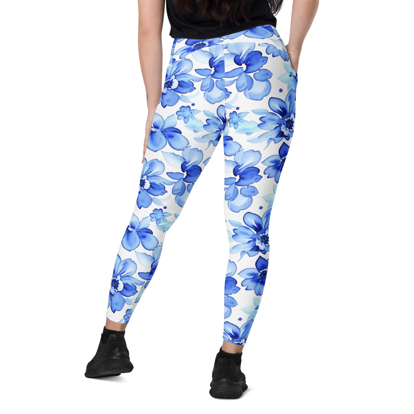 Crossover leggings with pockets