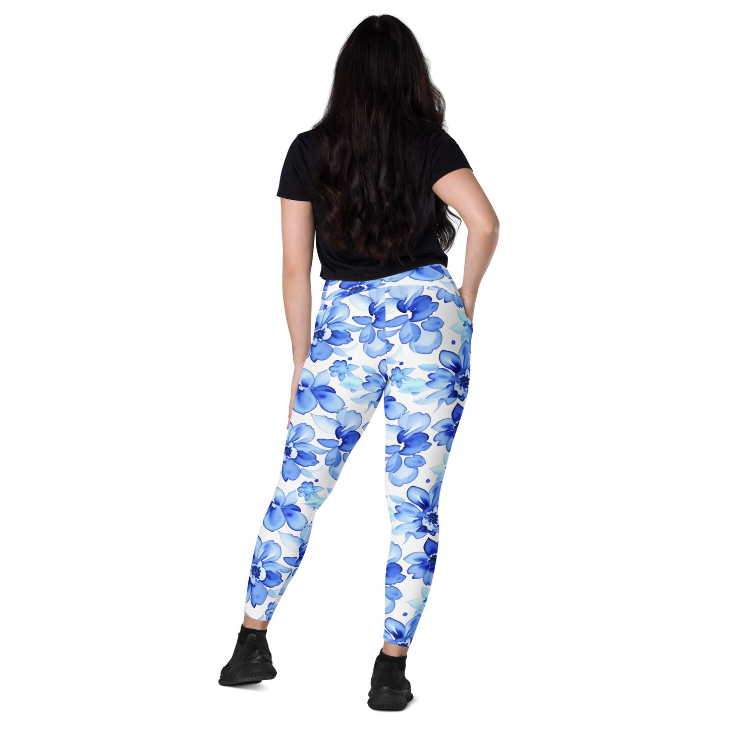 Crossover leggings with pockets