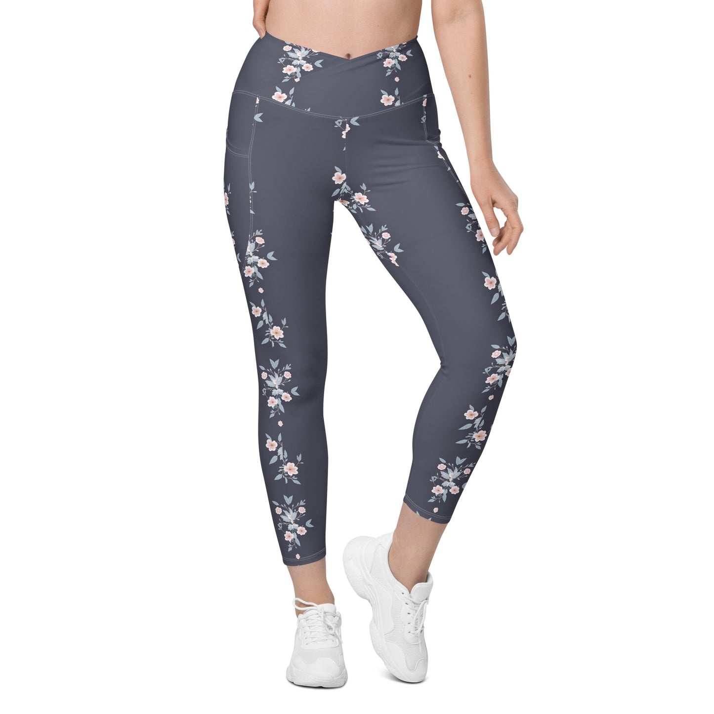 Crossover leggings with pockets