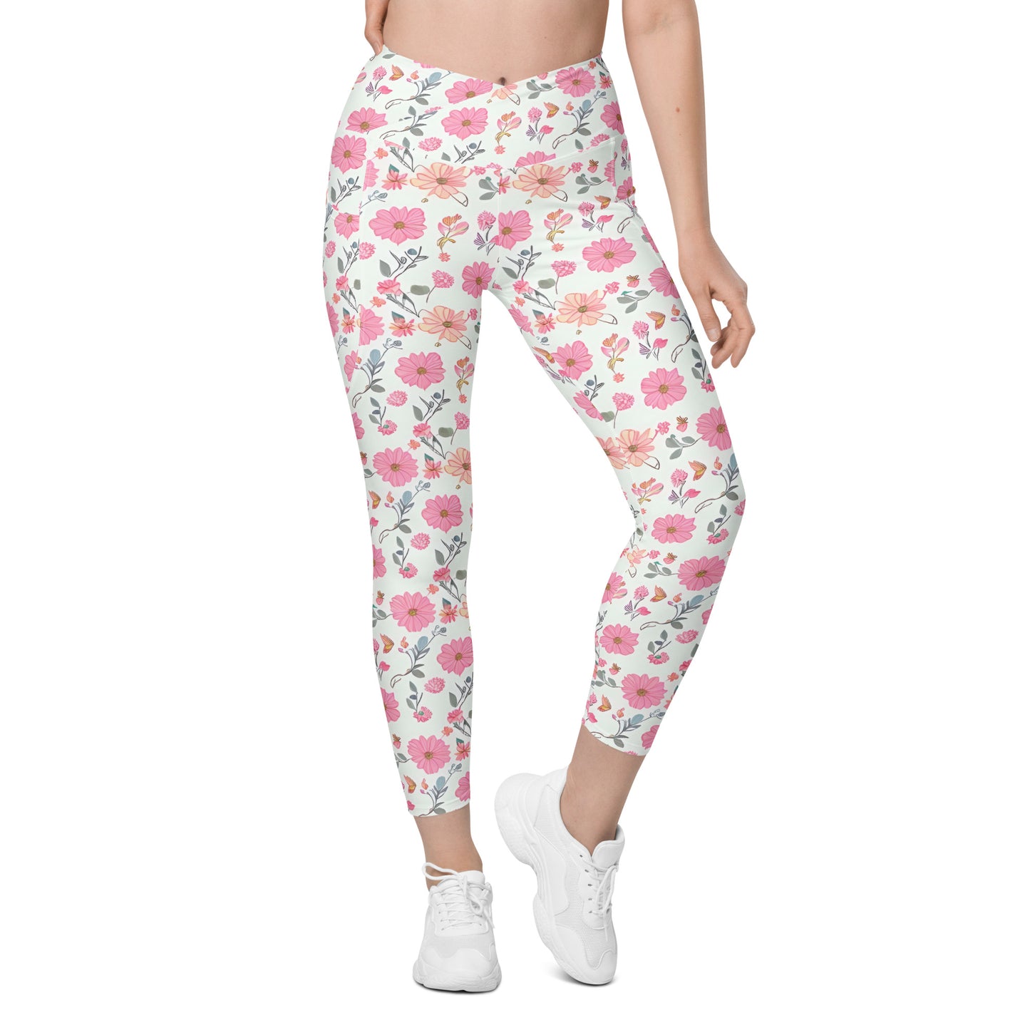 Crossover leggings with pockets