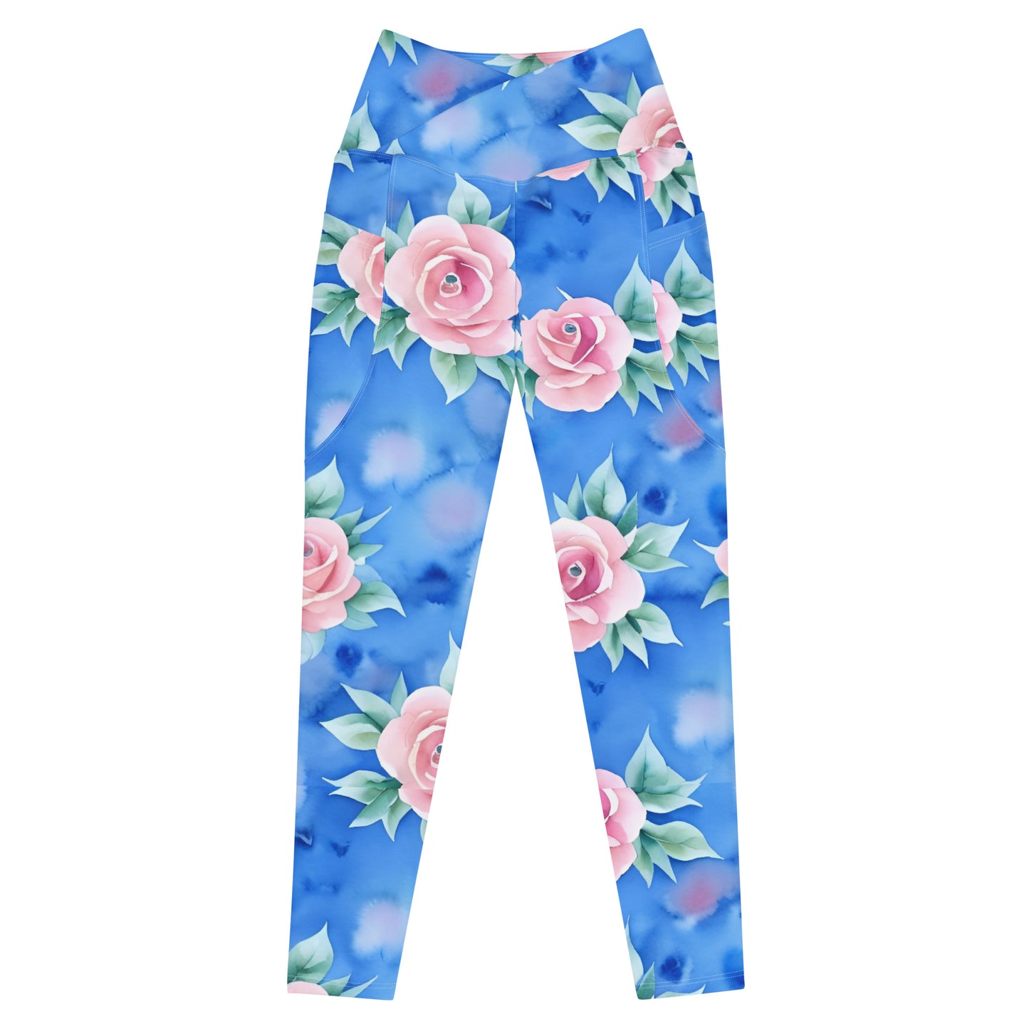 Crossover leggings with pockets