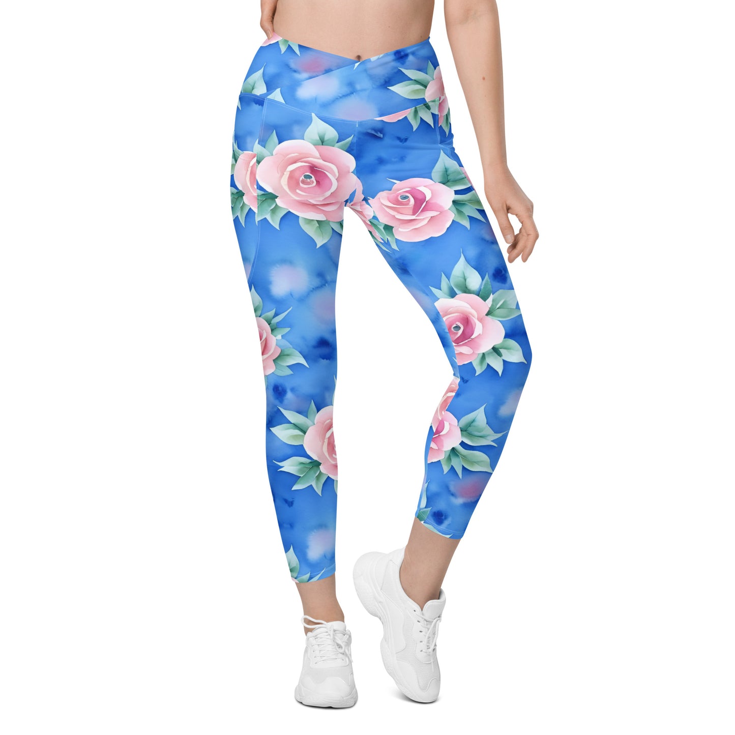 Crossover leggings with pockets