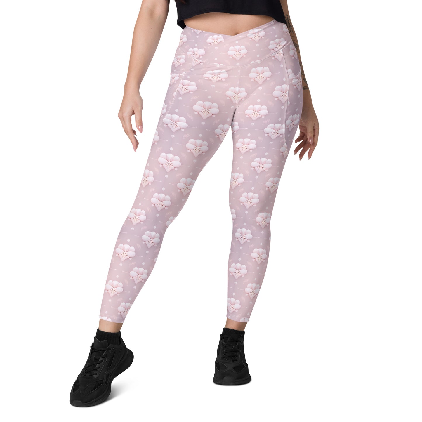 Crossover leggings with pockets