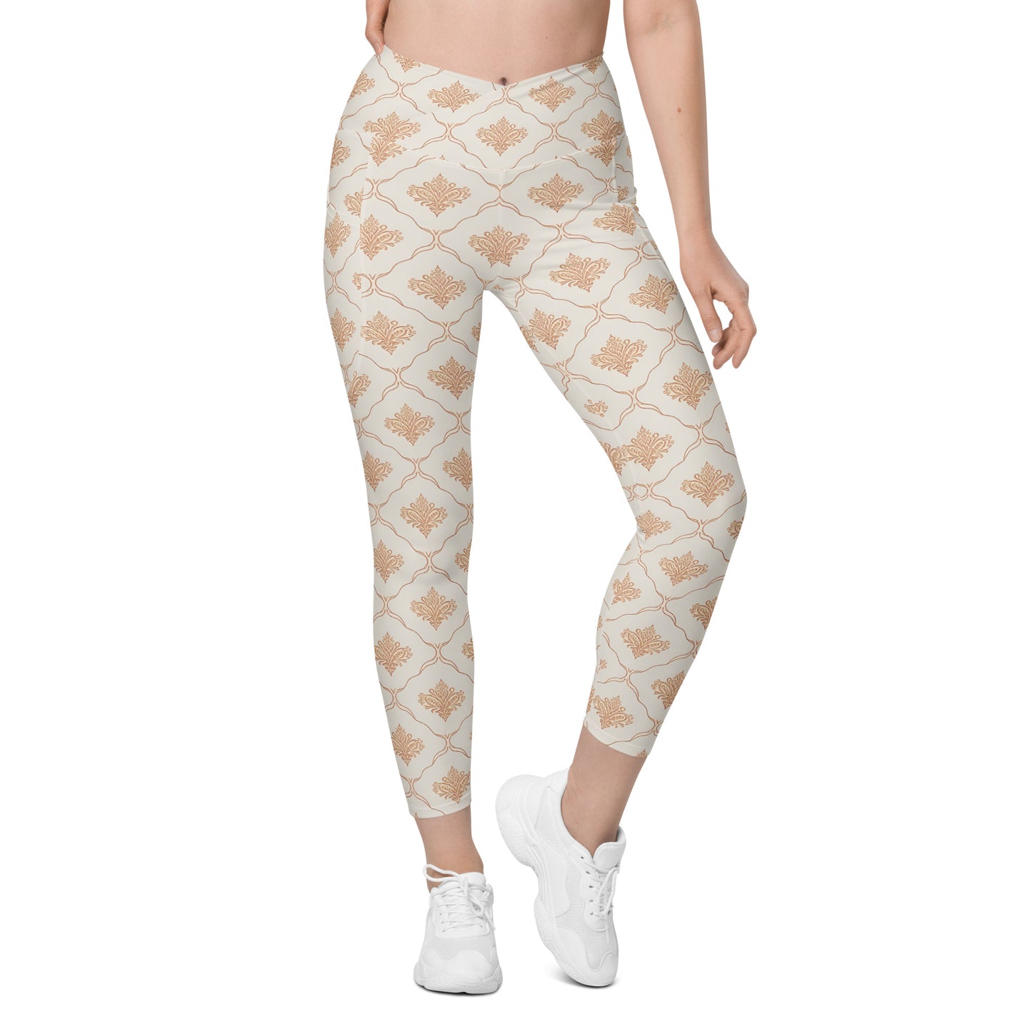 Crossover leggings with pockets