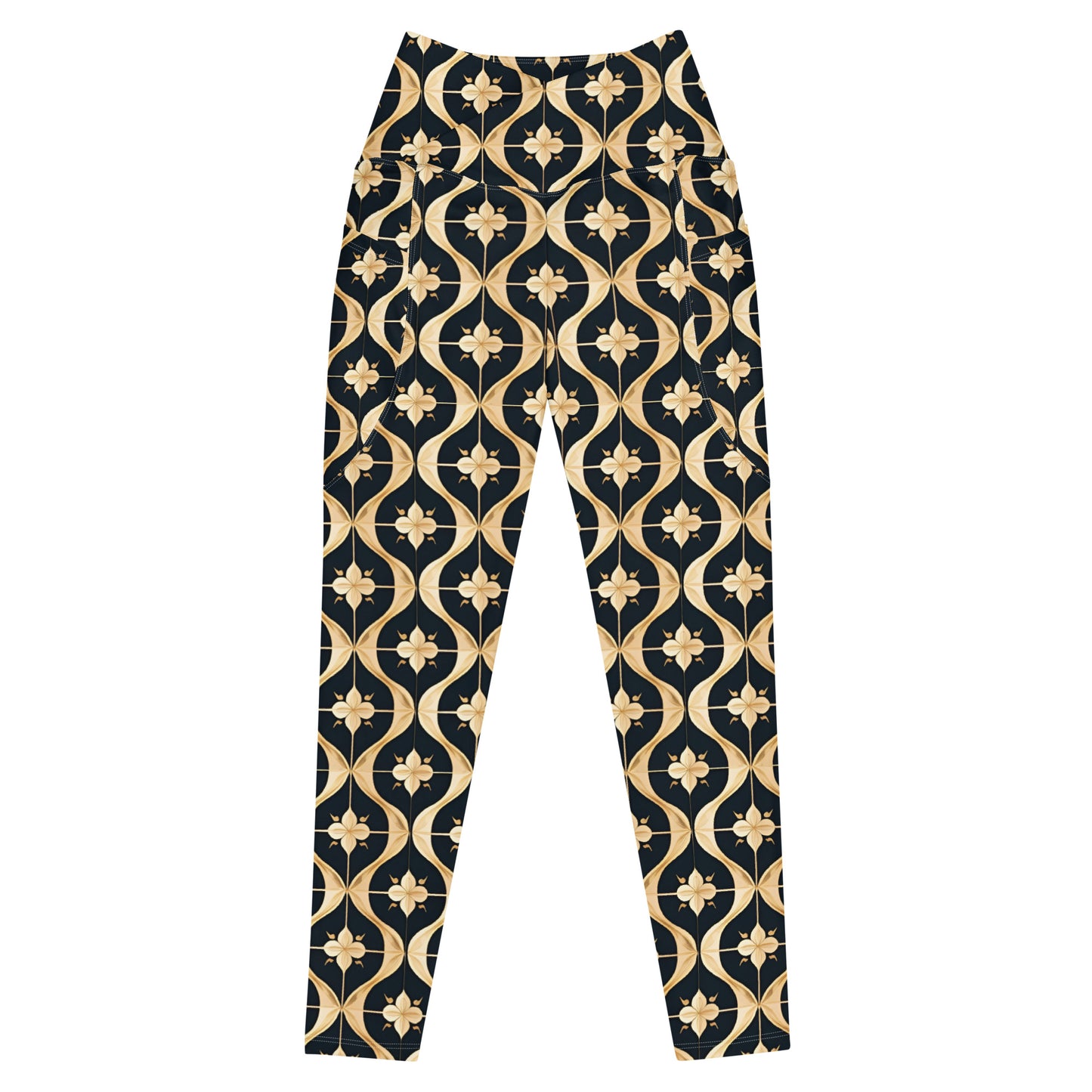 Crossover leggings with pockets