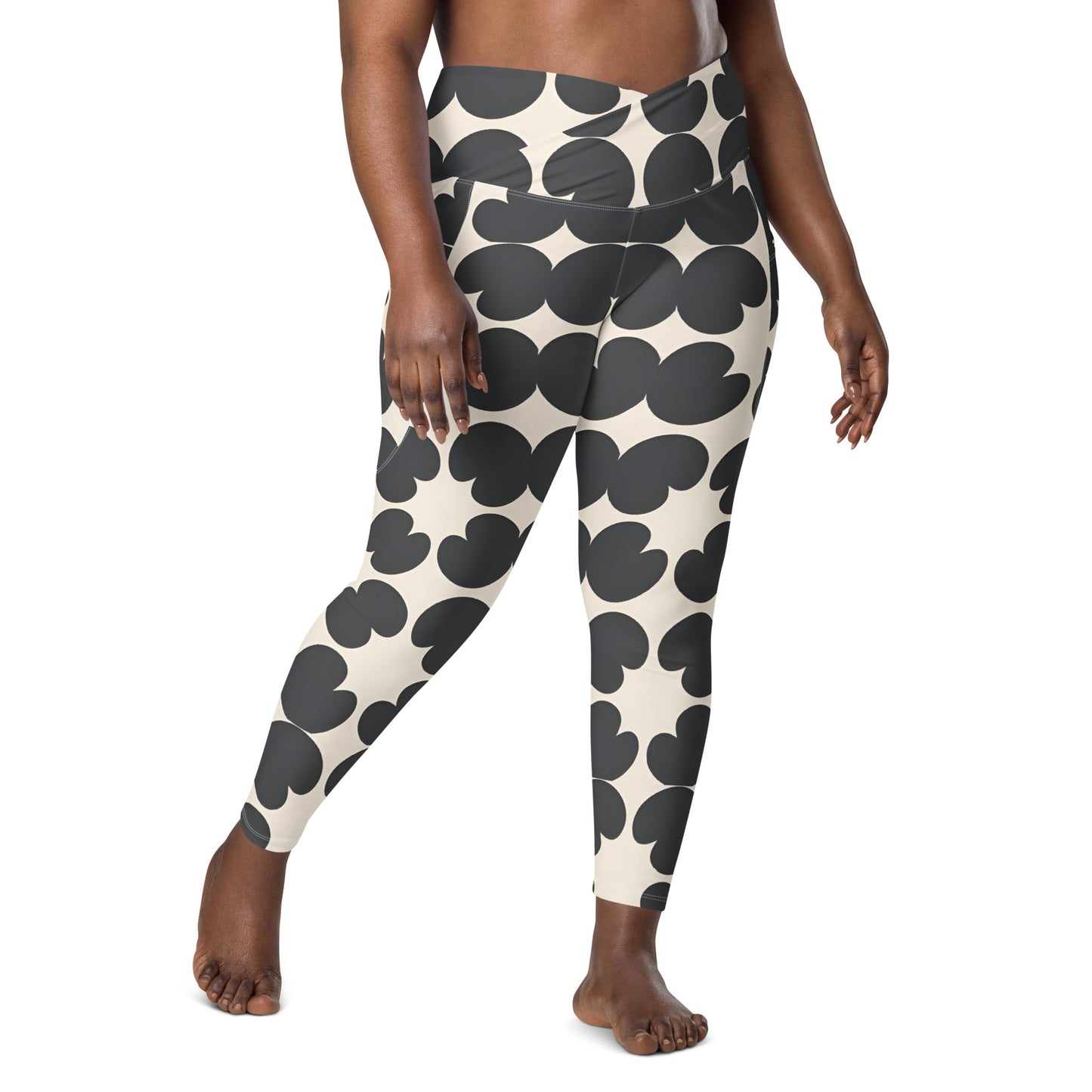 Crossover leggings with pockets