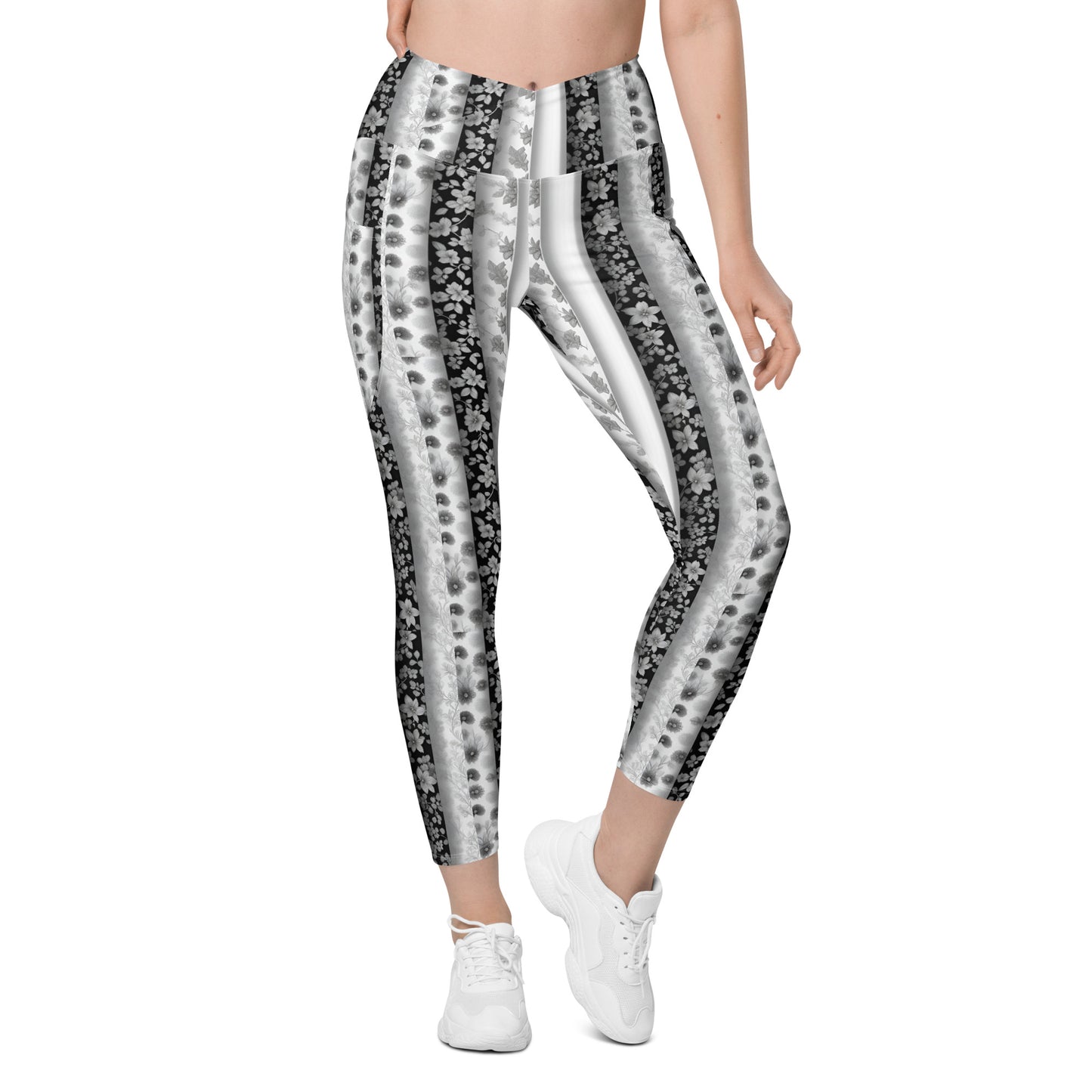 Crossover leggings with pockets