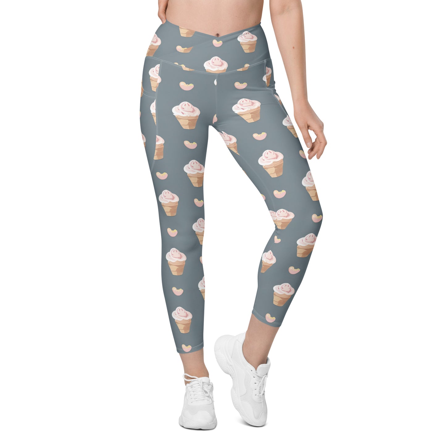 Crossover leggings with pockets