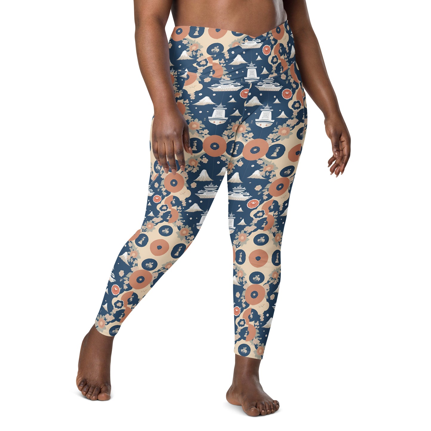 Crossover leggings with pockets