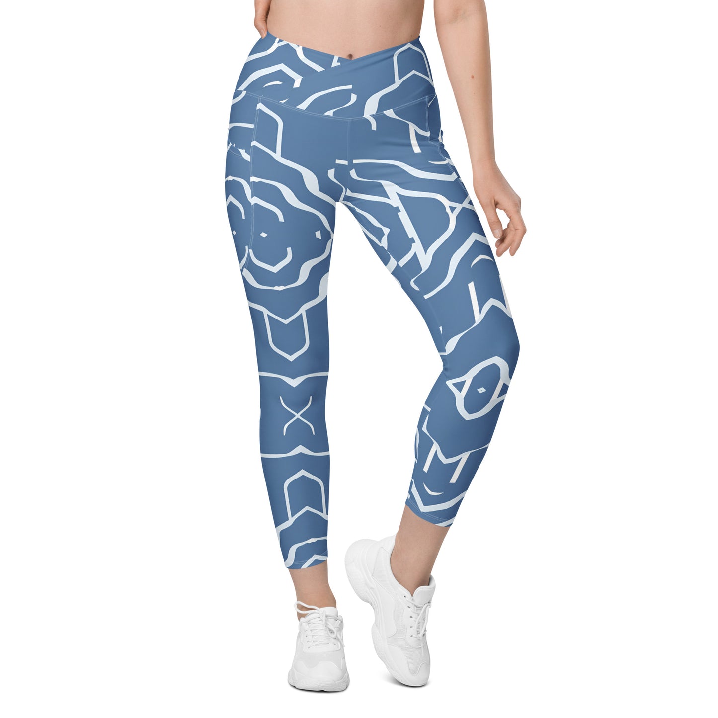 Crossover leggings with pockets