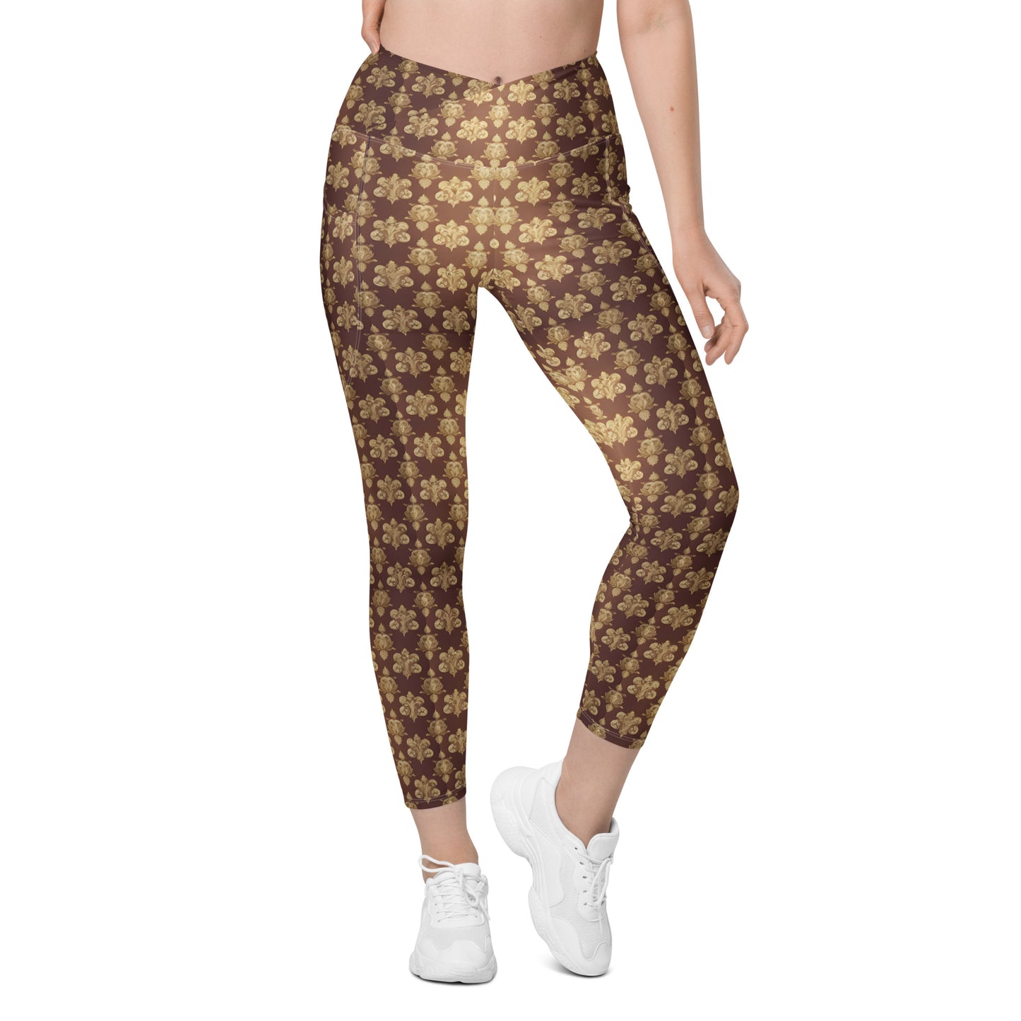 Crossover leggings with pockets