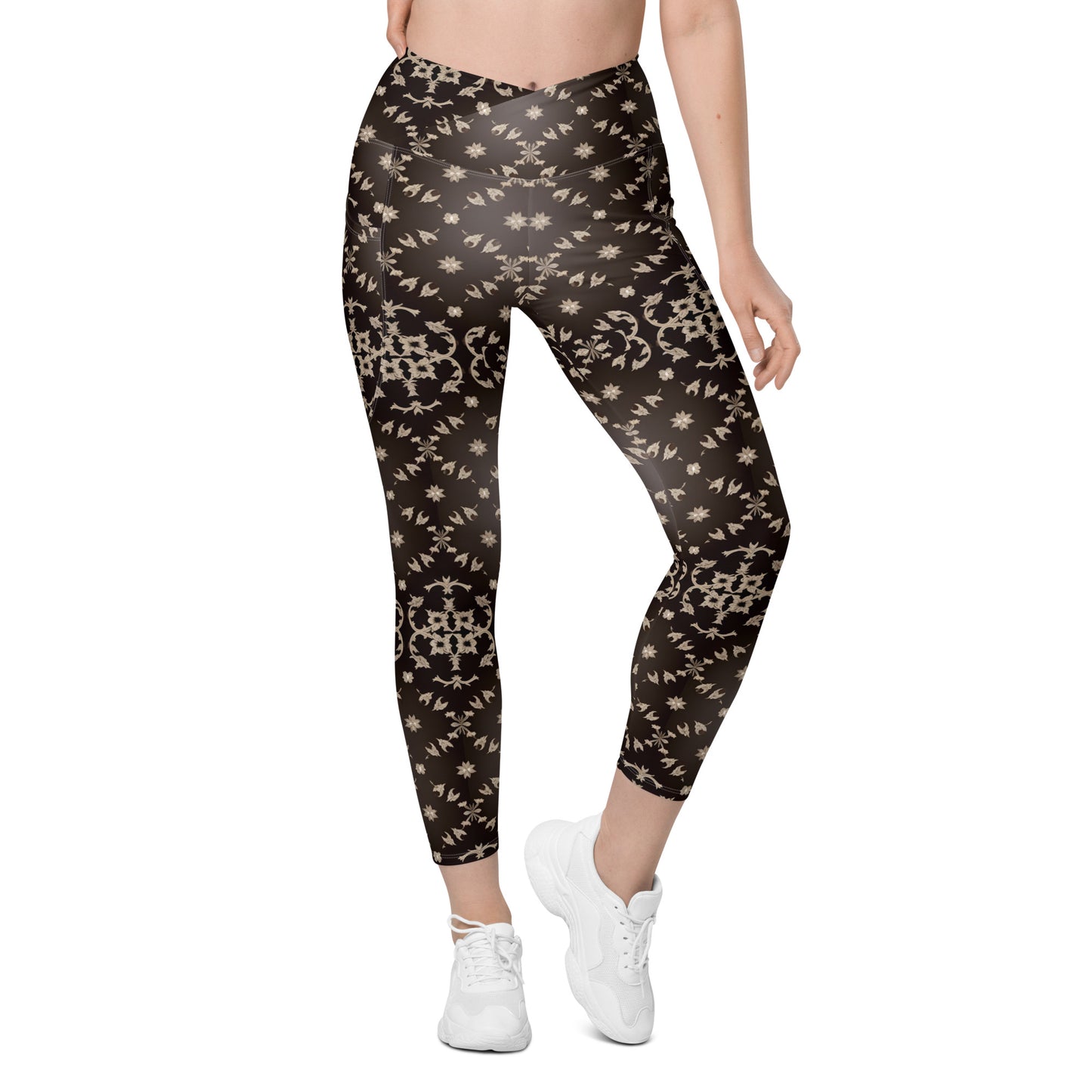 Crossover leggings with pockets