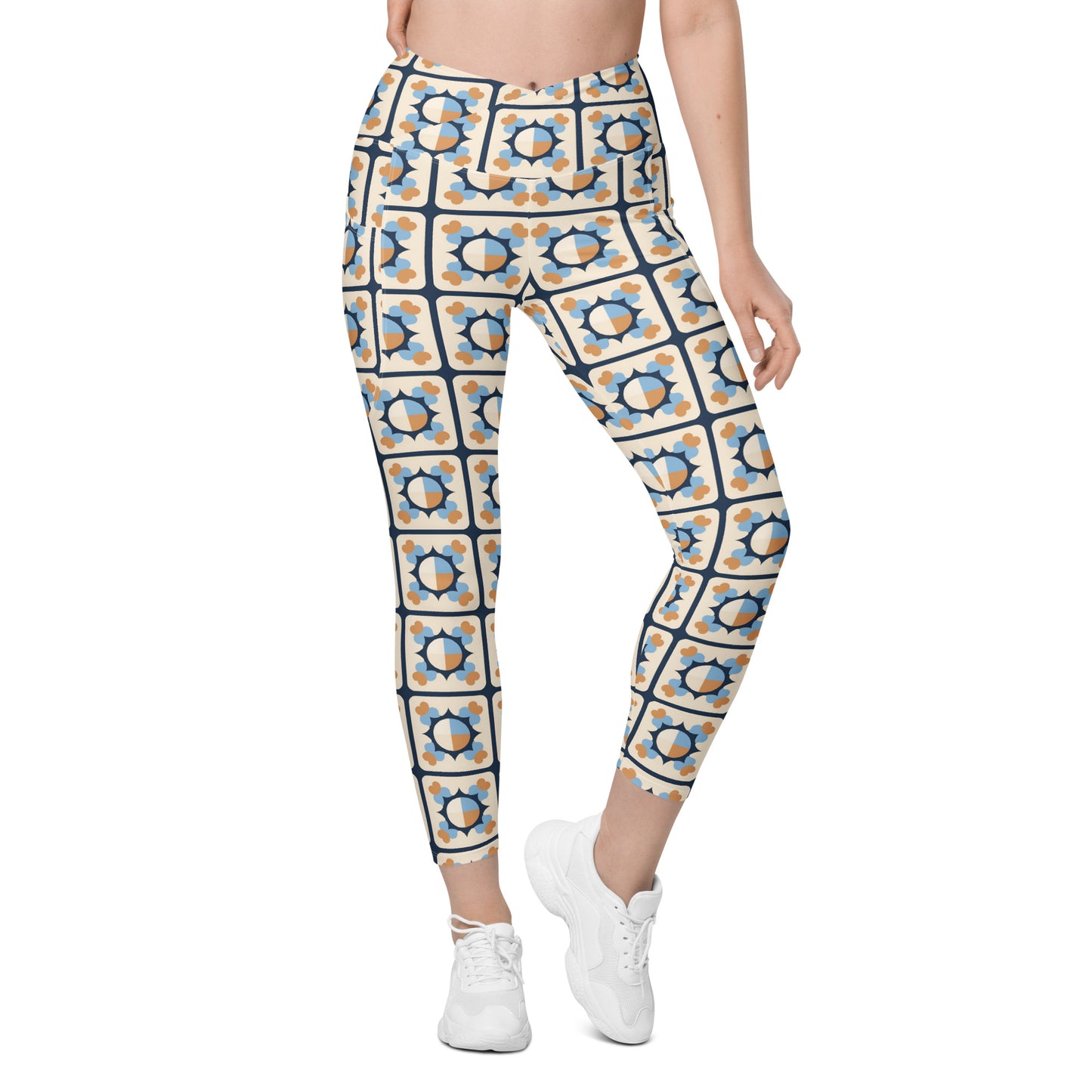 Crossover leggings with pockets