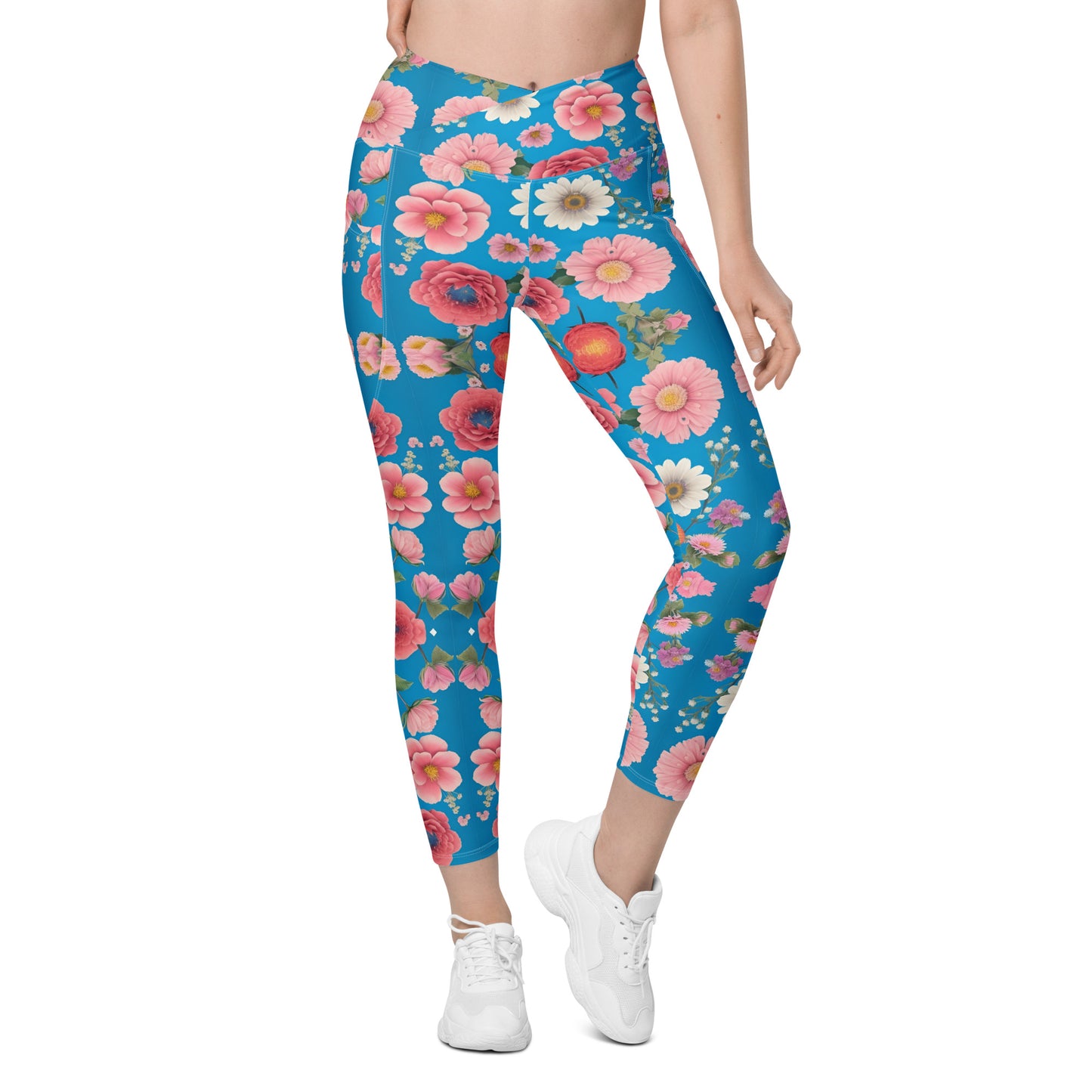 Crossover leggings with pockets