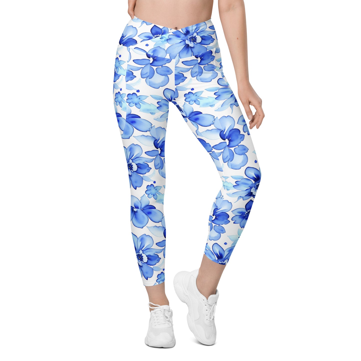 Crossover leggings with pockets