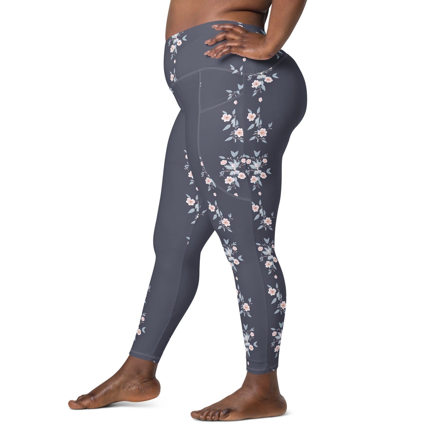 Crossover leggings with pockets